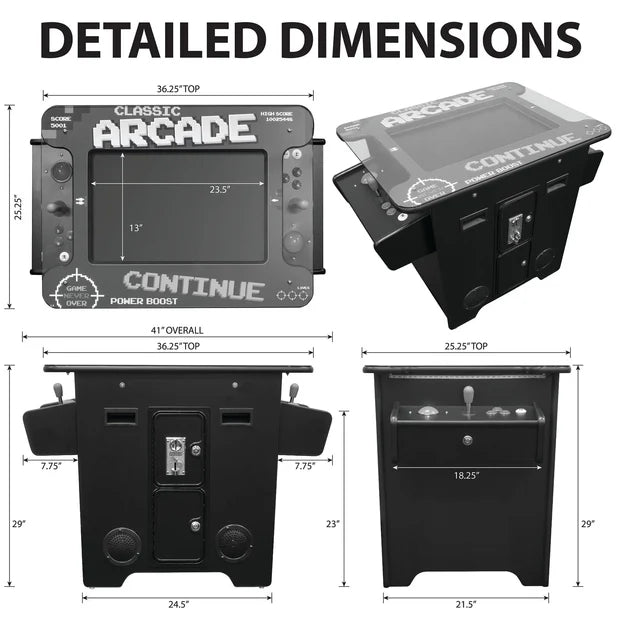 Creative Arcades 2P Cocktail Arcade Machine-Arcade Games-Creative Arcades-60 Games-22 Inches-No Thank You-Game Room Shop