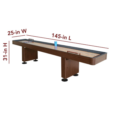 Hathaway Games Challenger Shuffleboard Table in Walnut Finish-Shuffleboards-Hathaway Games-9ft Length-Game Room Shop