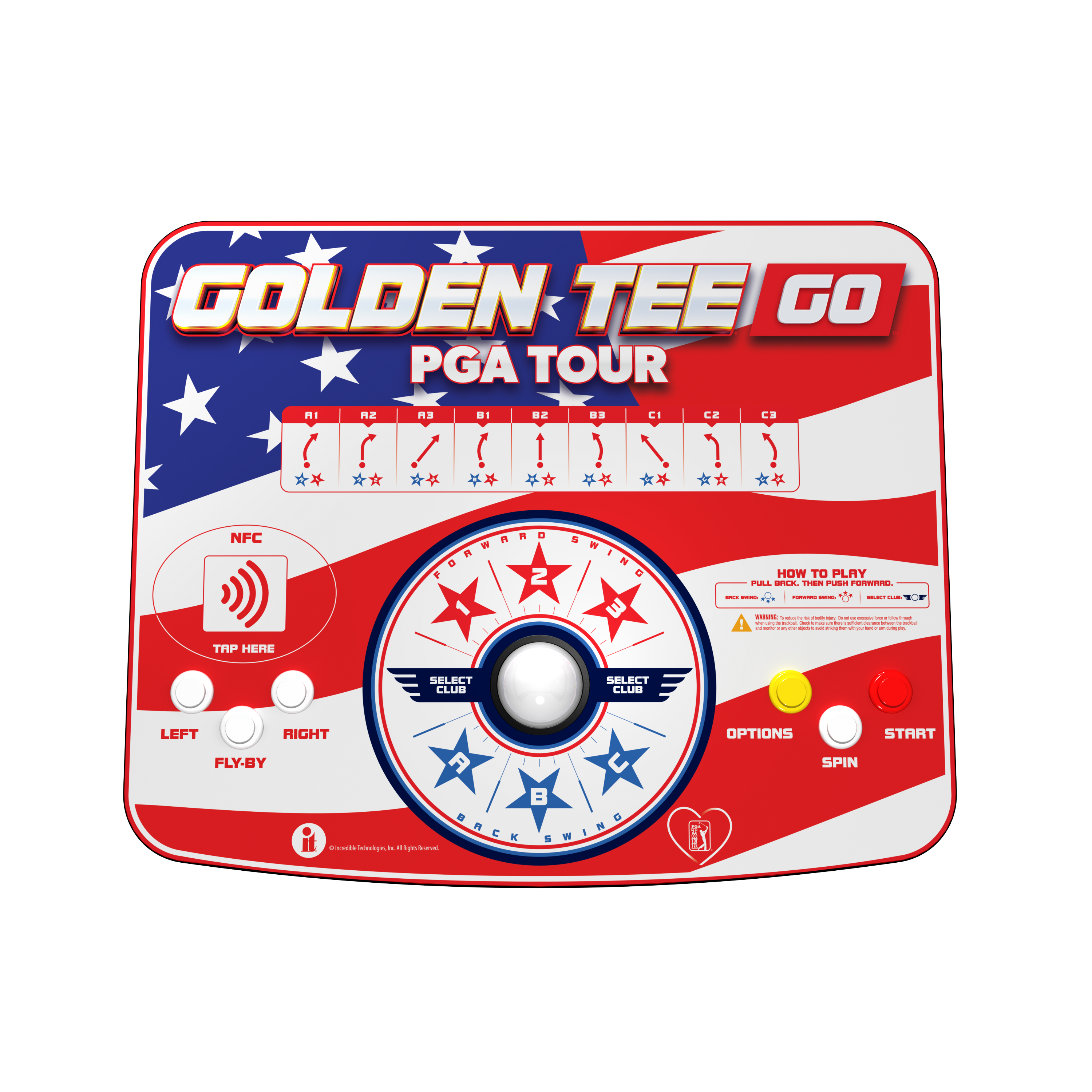 Golden Tee GO PGA TOUR: Stars and Stripes Edition - Close Up