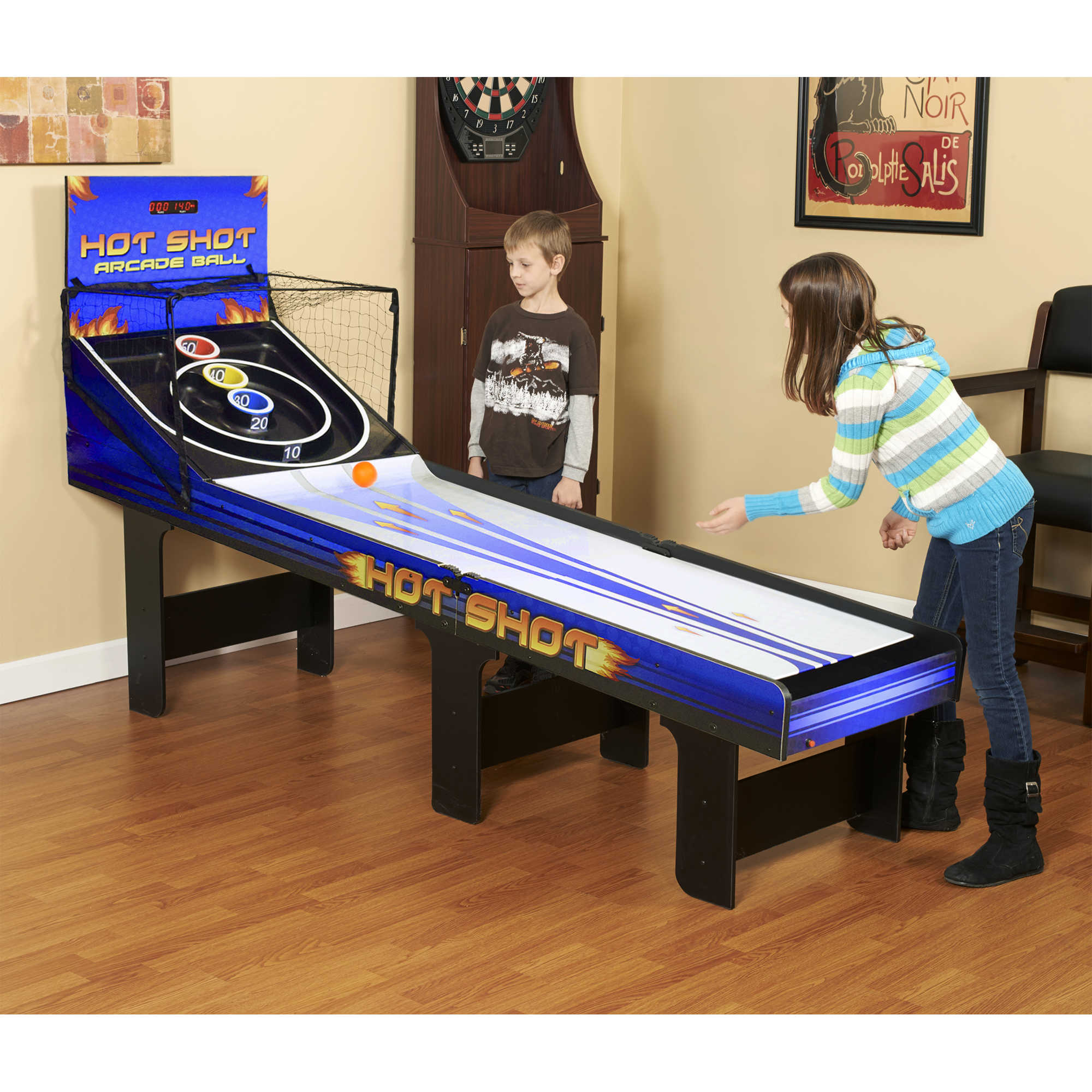 Hathaway Games Hot Shot 8-ft Roll Hop and Score Arcade Game Table-Skee-Ball & Alley Rollers-Hathaway Games-Game Room Shop