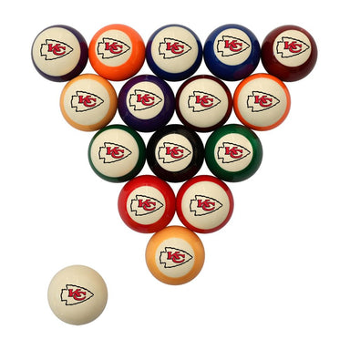 Imperial Kansas City Chiefs Billiard Balls with Numbers-Billiard Balls-Imperial-Game Room Shop