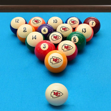 Imperial Kansas City Chiefs Billiard Balls with Numbers-Billiard Balls-Imperial-Game Room Shop