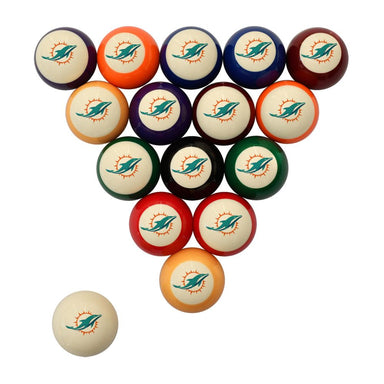 Imperial Miami Dolphins Billiard Balls with Numbers-Billiard Balls-Imperial-Game Room Shop