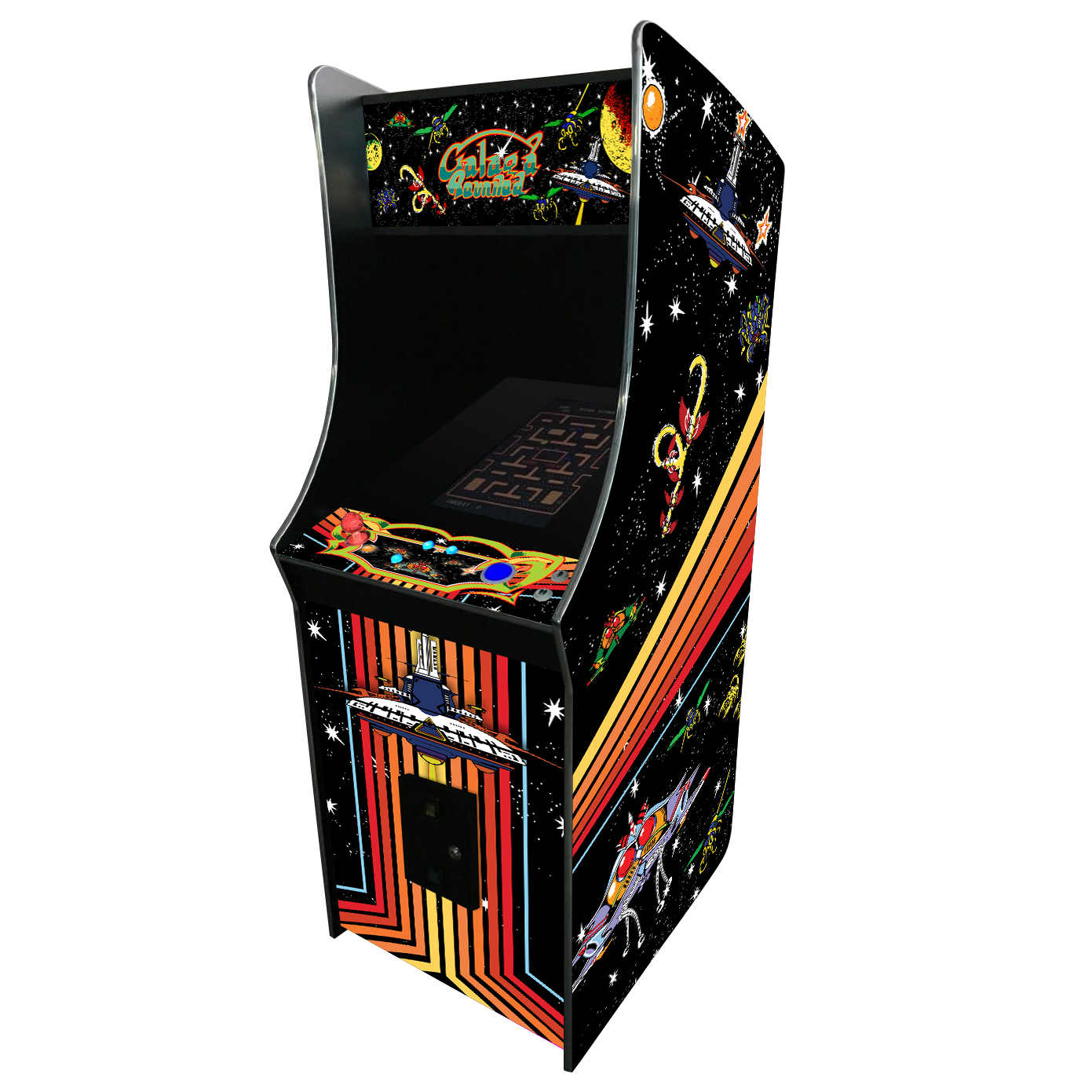 Pac-Man Style Arcade Cabinet Multicade-Arcade Games-VPCabs-Galaga Rounded-Game Room Shop