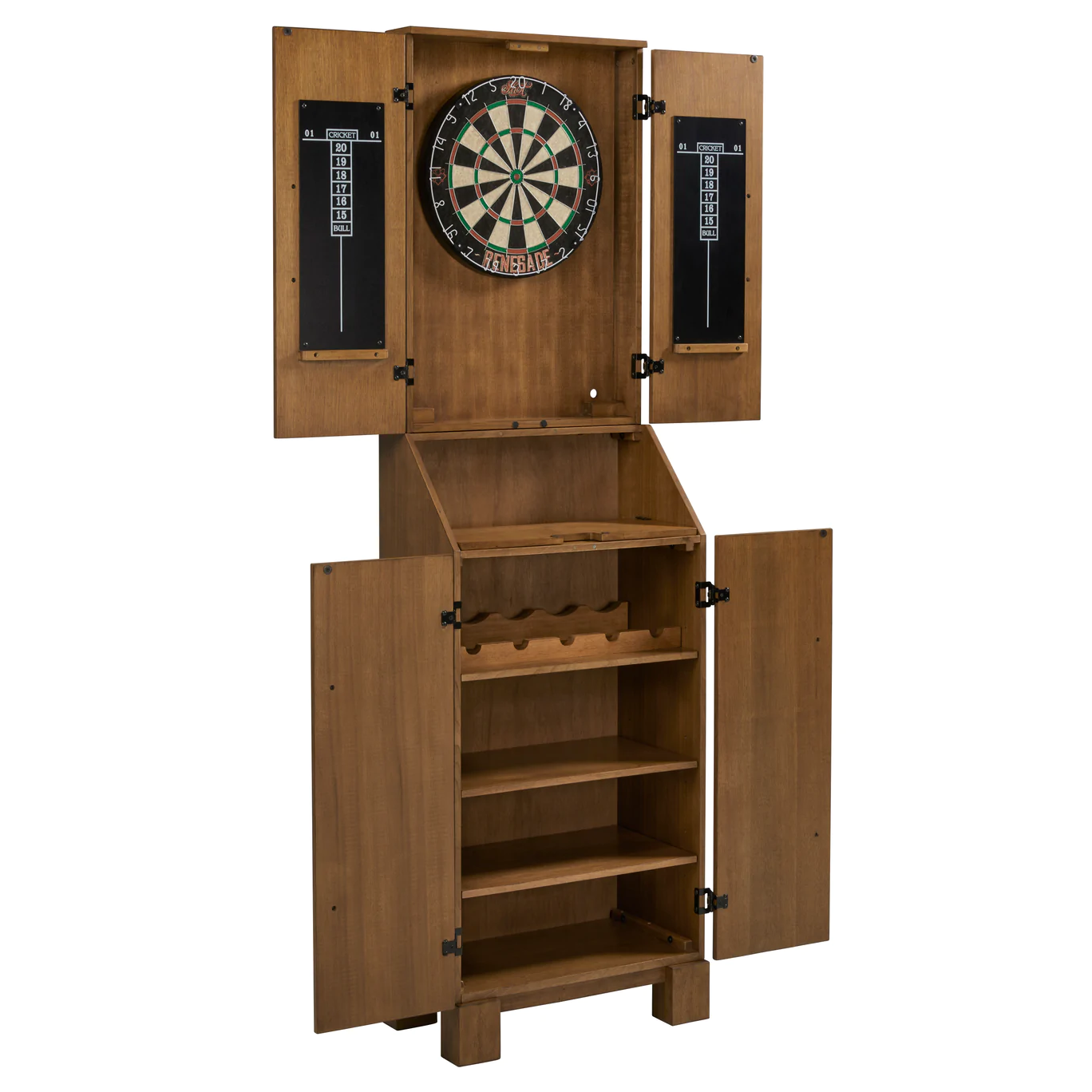 American Heritage Alta Stand-up Dart Board Cabinet-Dartboard Cabinets-American Heritage-Brushed Walnut-Game Room Shop