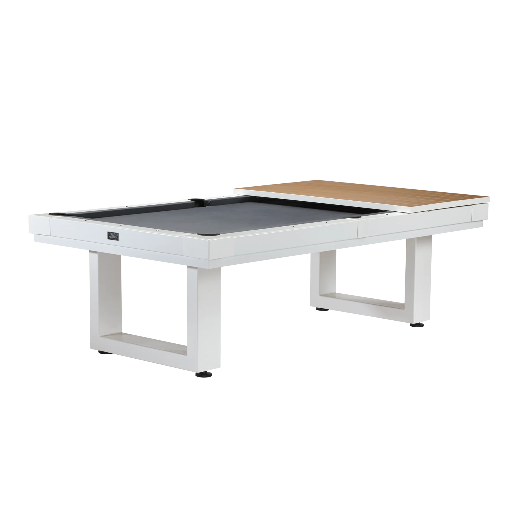 American Heritage Lanai Outdoor Pool Table Conversion Top-Dining Top-American Heritage-Pearl White-Game Room Shop