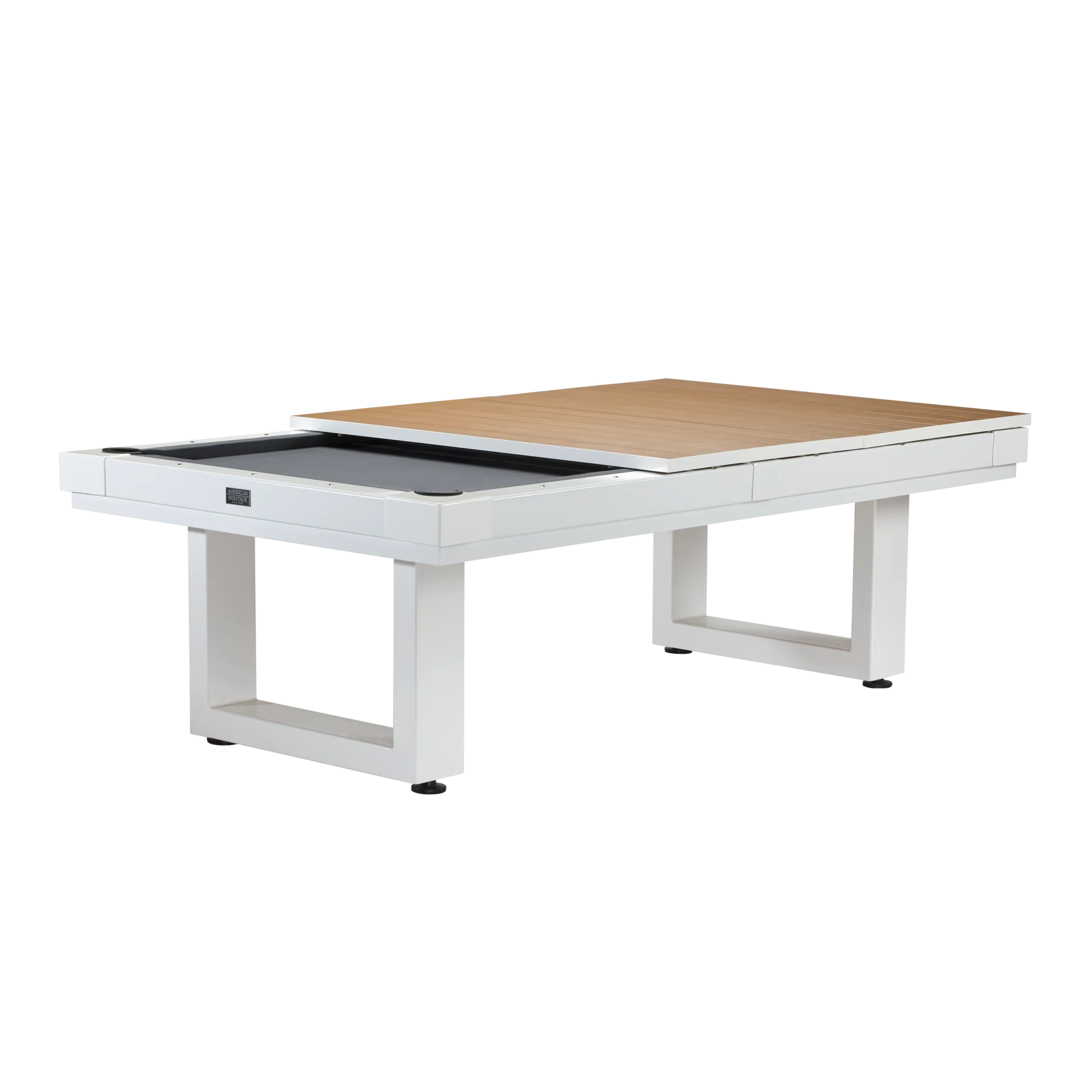 American Heritage Lanai Outdoor Pool Table Conversion Top-Dining Top-American Heritage-Pearl White-Game Room Shop