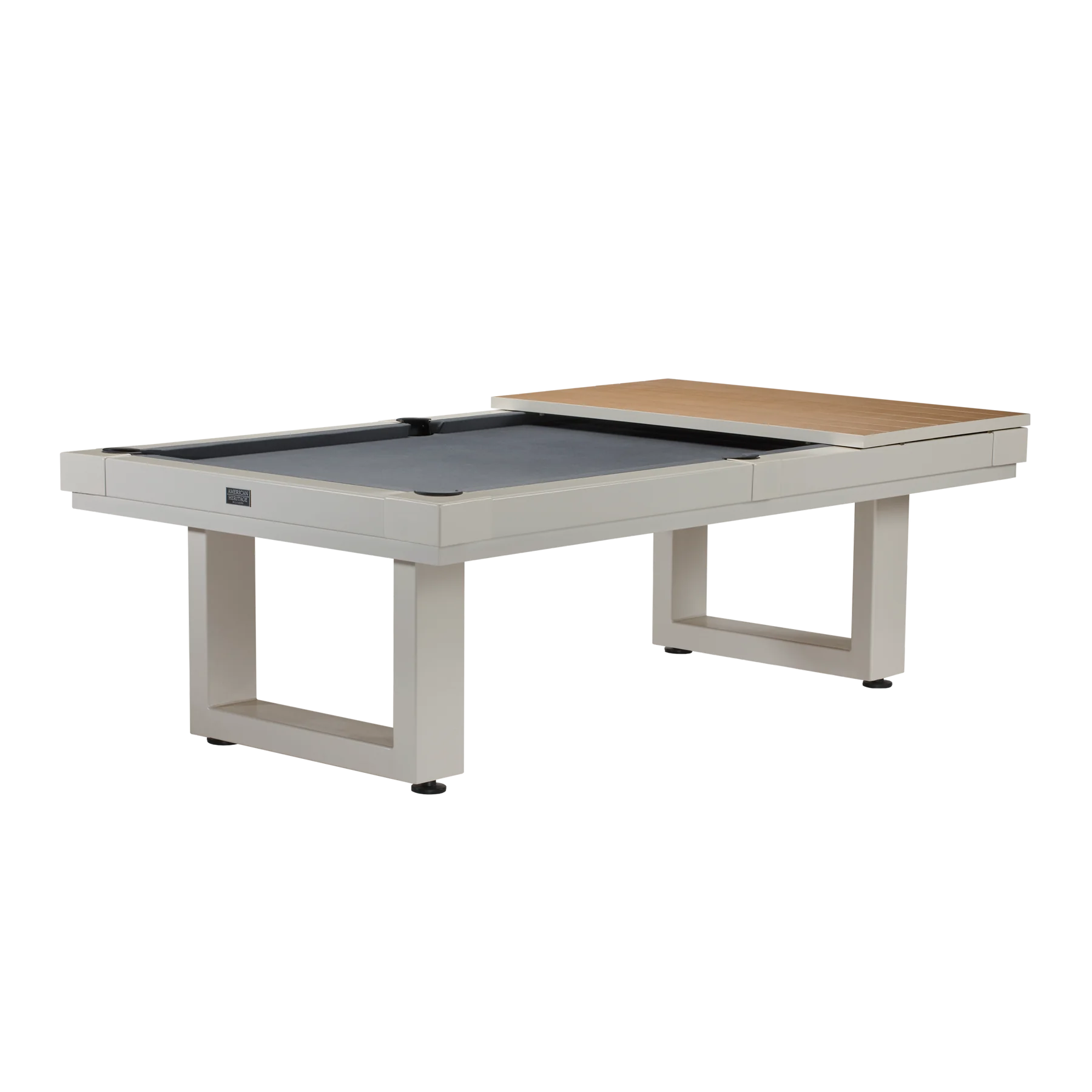 American Heritage Lanai Outdoor Pool Table Conversion Top-Dining Top-American Heritage-Pearl White-Game Room Shop