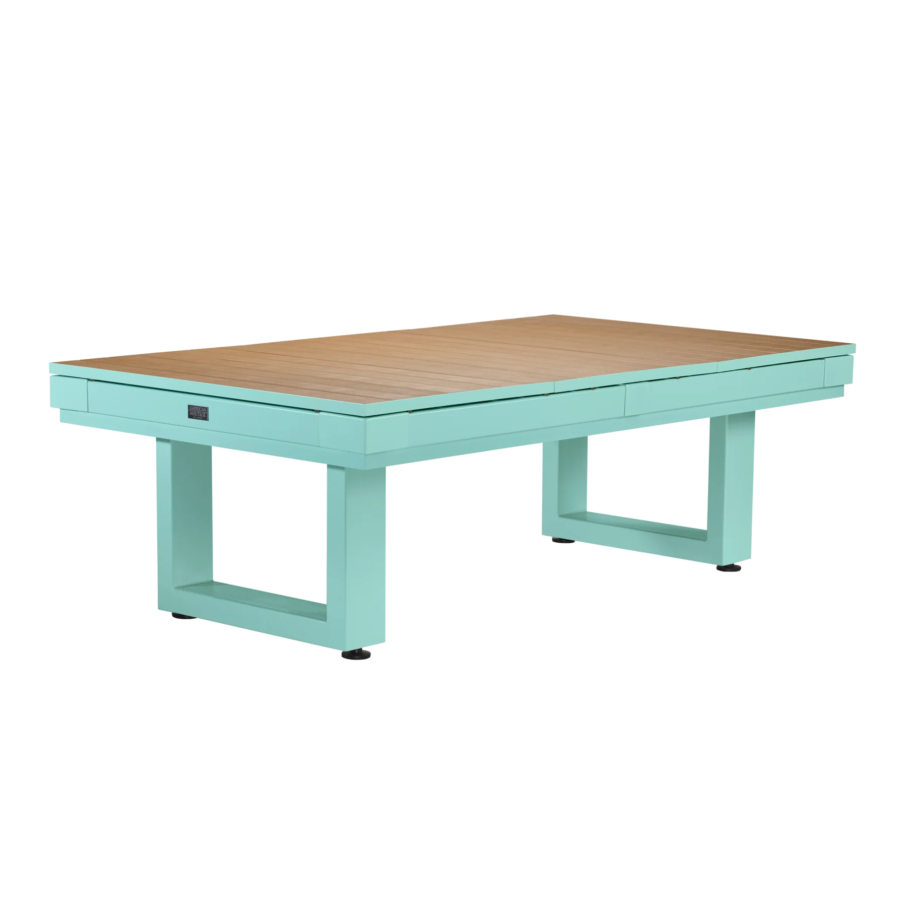 American Heritage Lanai Outdoor Pool Table Conversion Top-Dining Top-American Heritage-Seafoam Teal-Game Room Shop