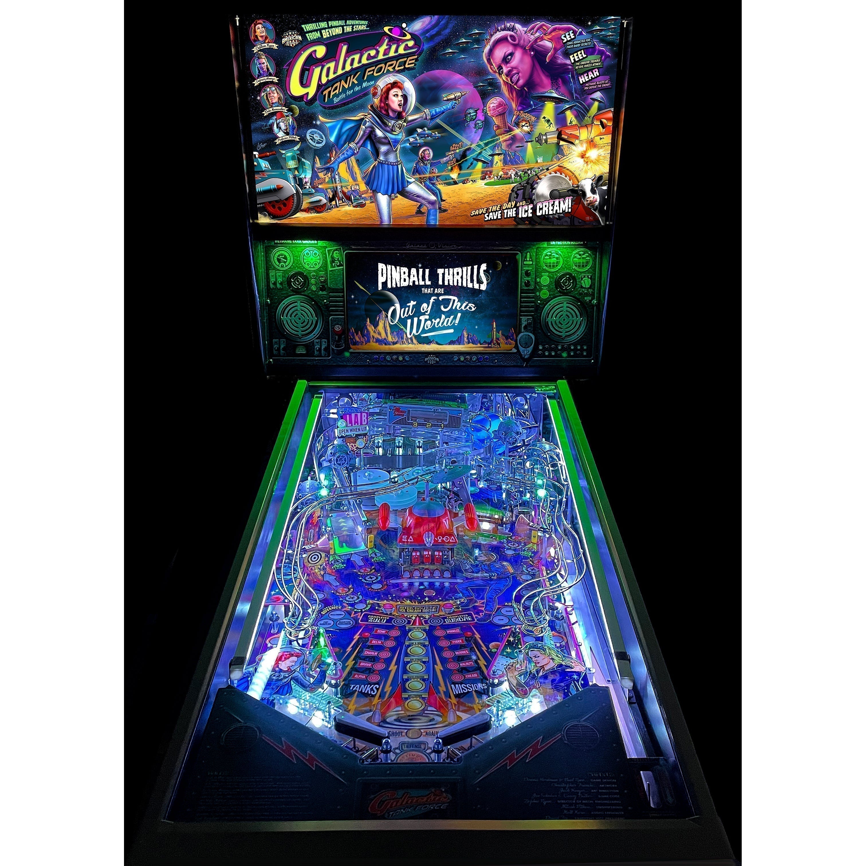 American Pinball Galactic Tank Force Pinball Machine-Pinball Machines-American Pinball-Deluxe-Game Room Shop