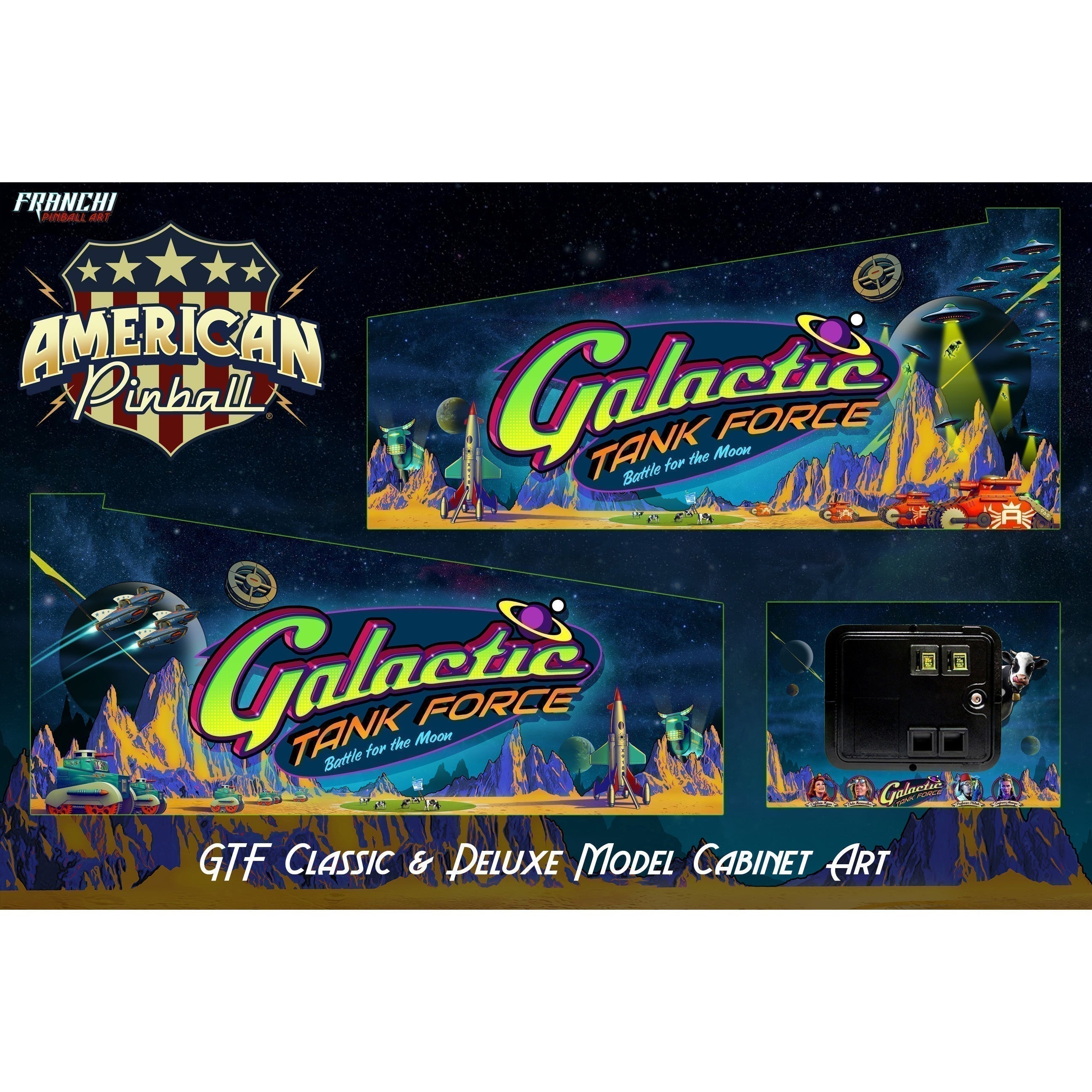 American Pinball Galactic Tank Force Pinball Machine-Pinball Machines-American Pinball-Deluxe-Game Room Shop