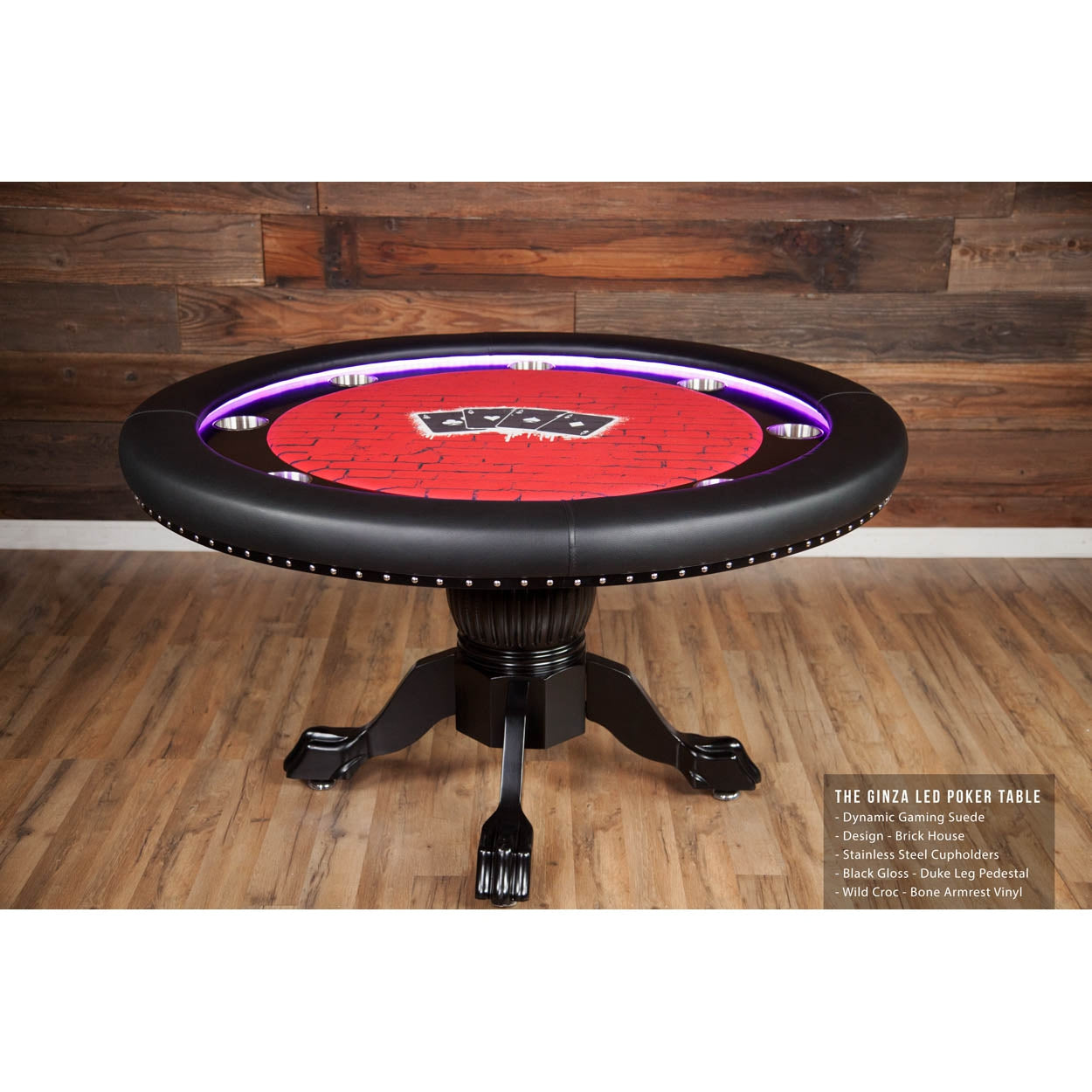 BBO Poker Tables The Ginza LED Poker Table-Poker & Game Tables-BBO Poker Tables-No Thank You-Game Room Shop