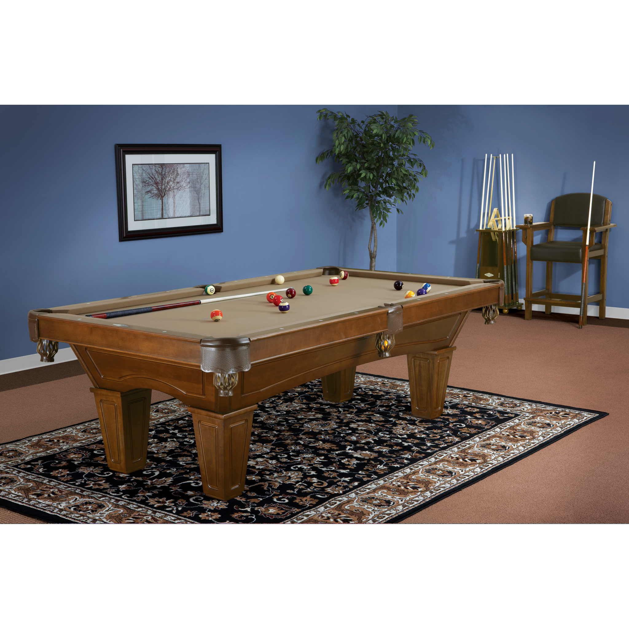 Brunswick Billiards Allenton 8 Foot Pool Table-Billiards-Brunswick-Tuscana-Tapered-Game Room Shop