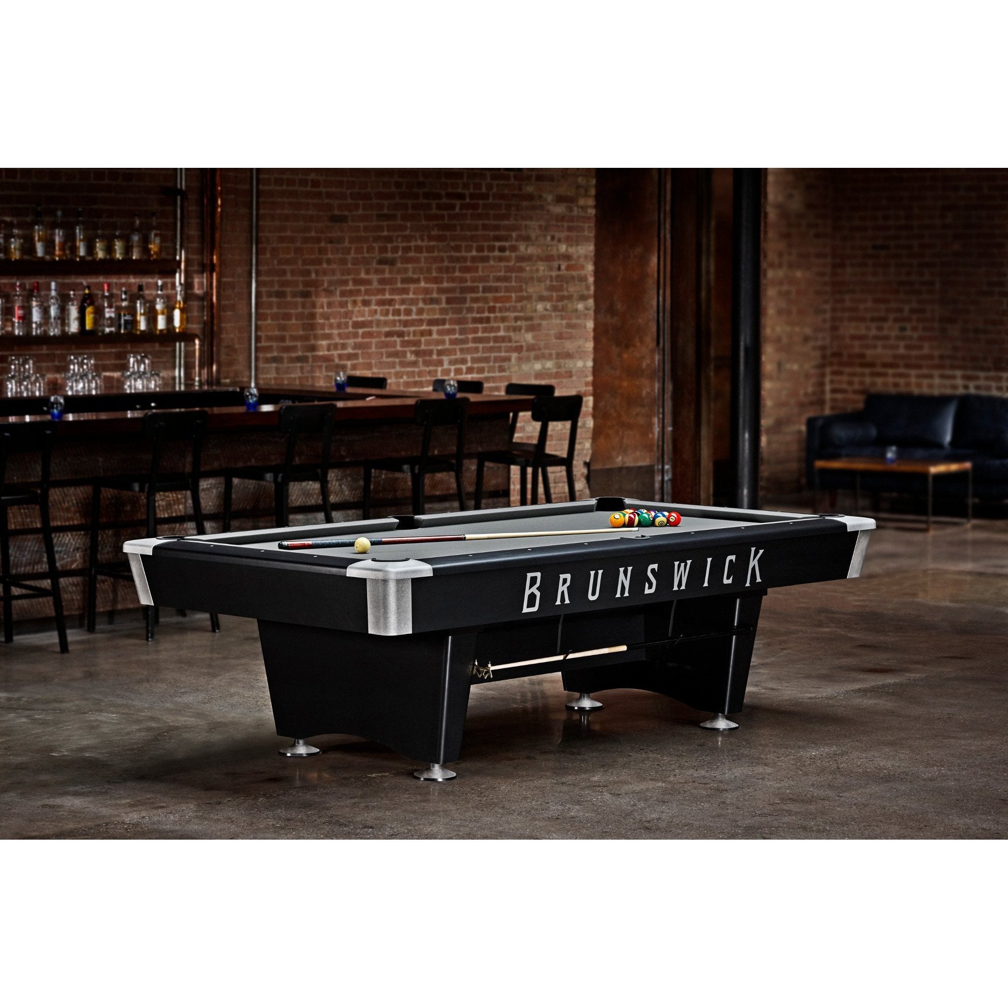 Brunswick Billiards Black Wolf PRO Pool Table-Billiards-Brunswick-7 Foot-Drop Pocket-Game Room Shop