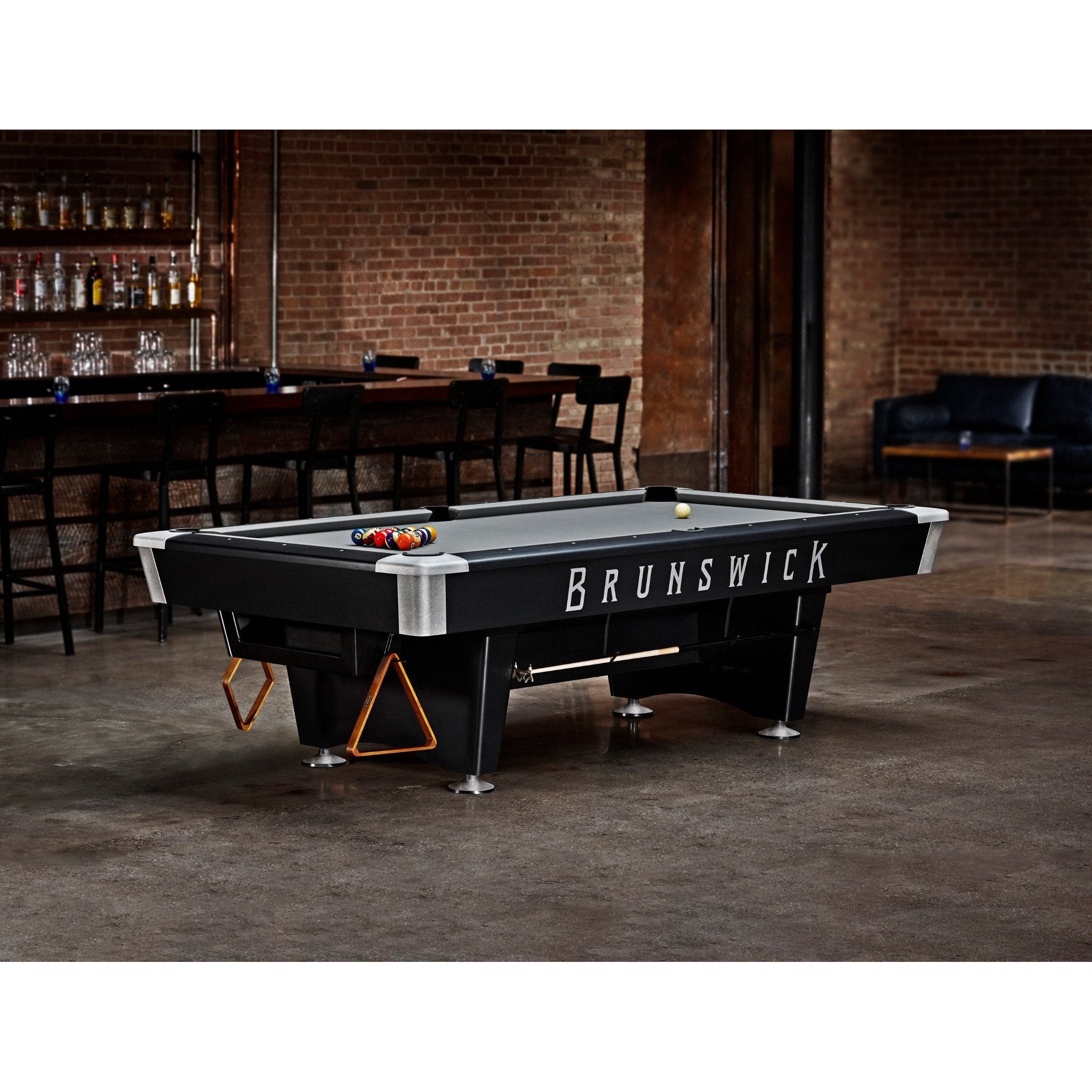 Brunswick Billiards Black Wolf PRO Pool Table-Billiards-Brunswick-7 Foot-Drop Pocket-Game Room Shop