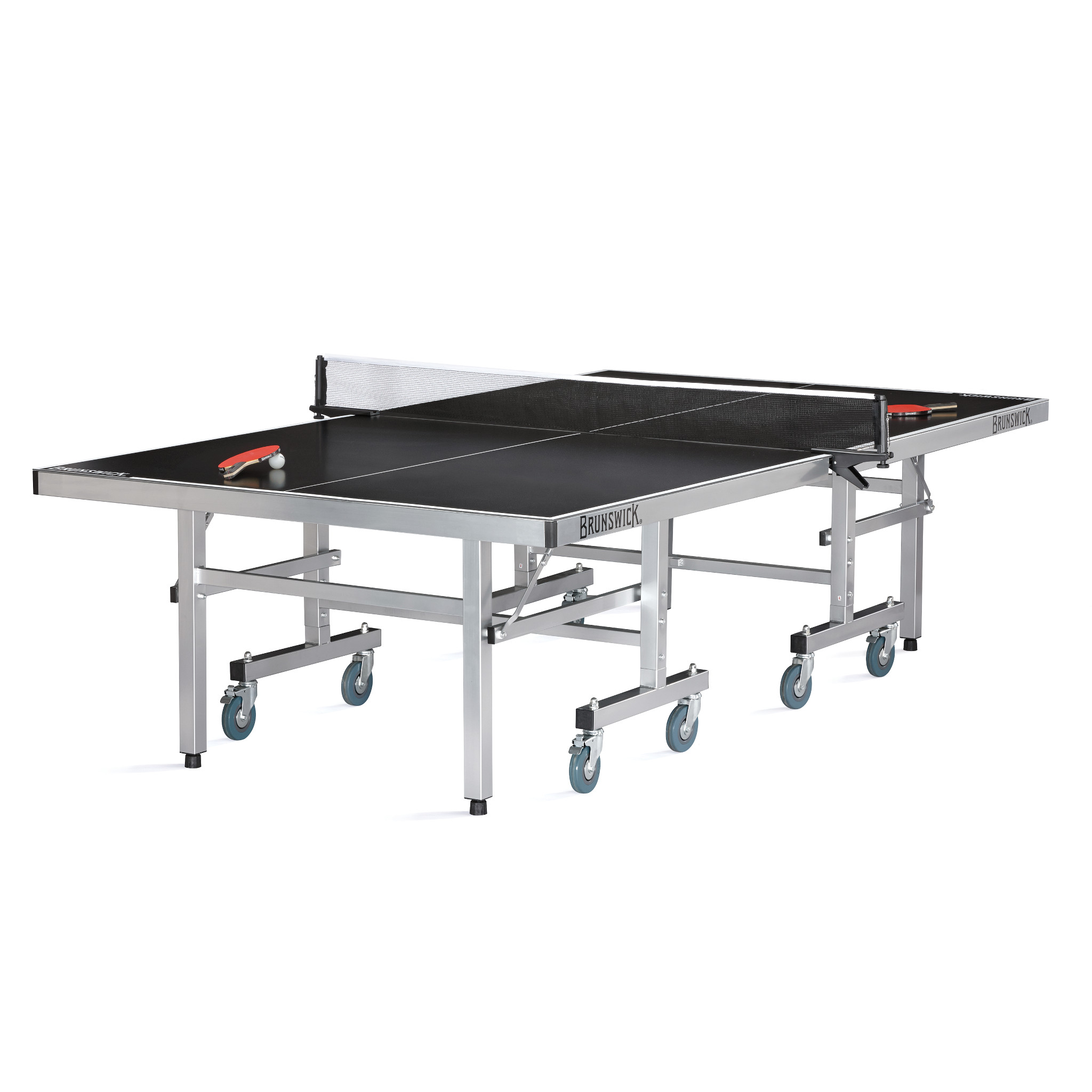 Brunswick Outdoor Folding Table Tennis Ping Pong Table - Black Smash 7.0-Table Tennis-Brunswick-Game Room Shop