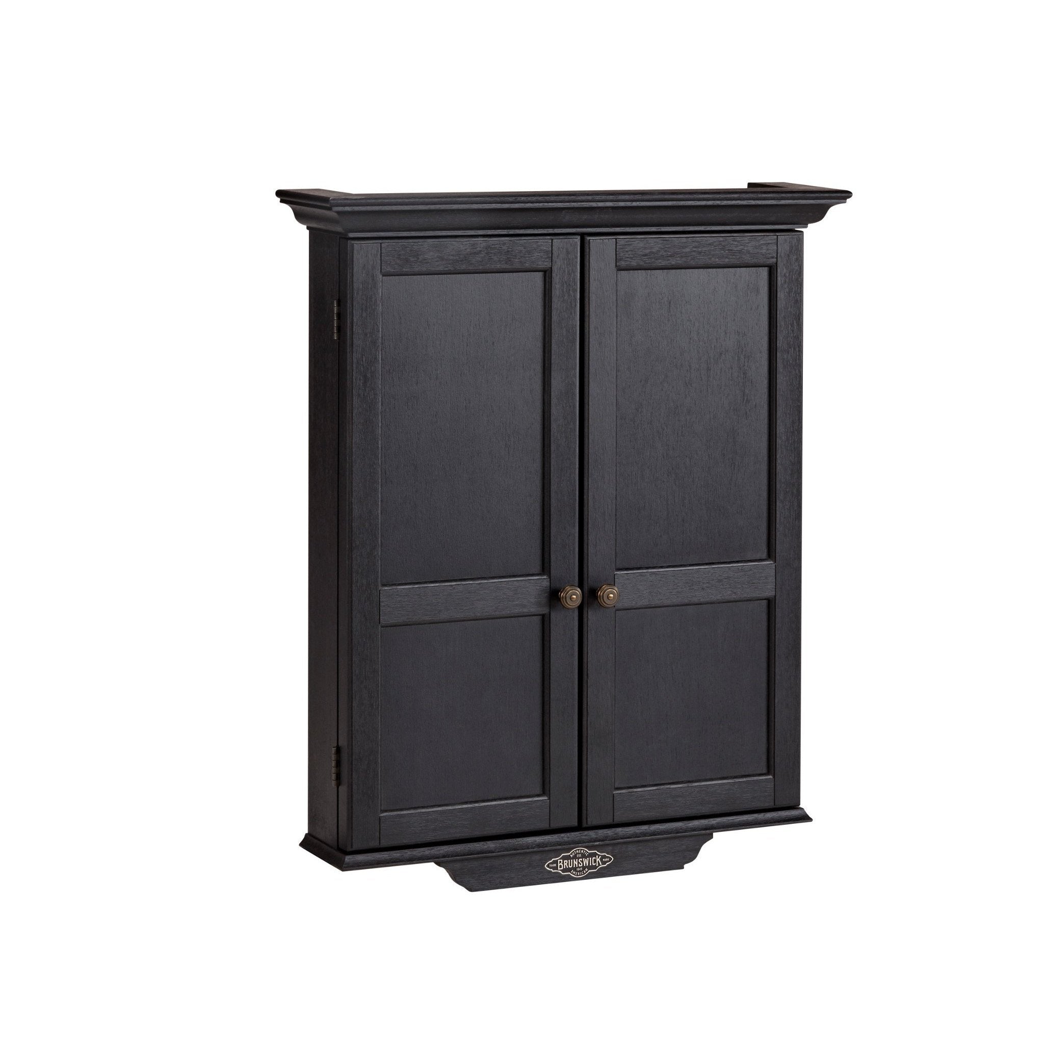 Brunswick Dartboard Cabinet-Dartboard Cabinets-Brunswick-Black Wire Brush-Game Room Shop