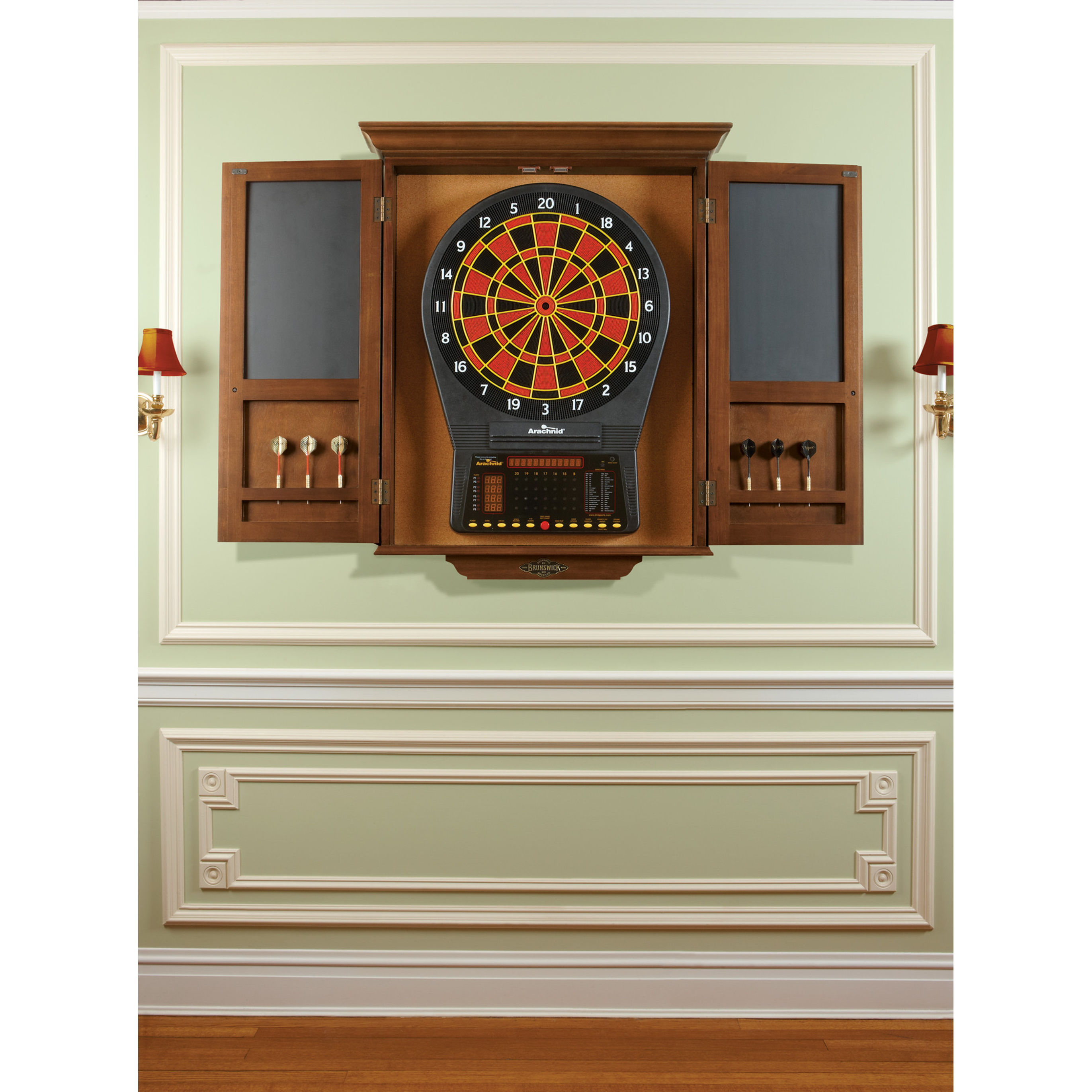 Brunswick Dartboard Cabinet-Dartboard Cabinets-Brunswick-Espresso-Game Room Shop