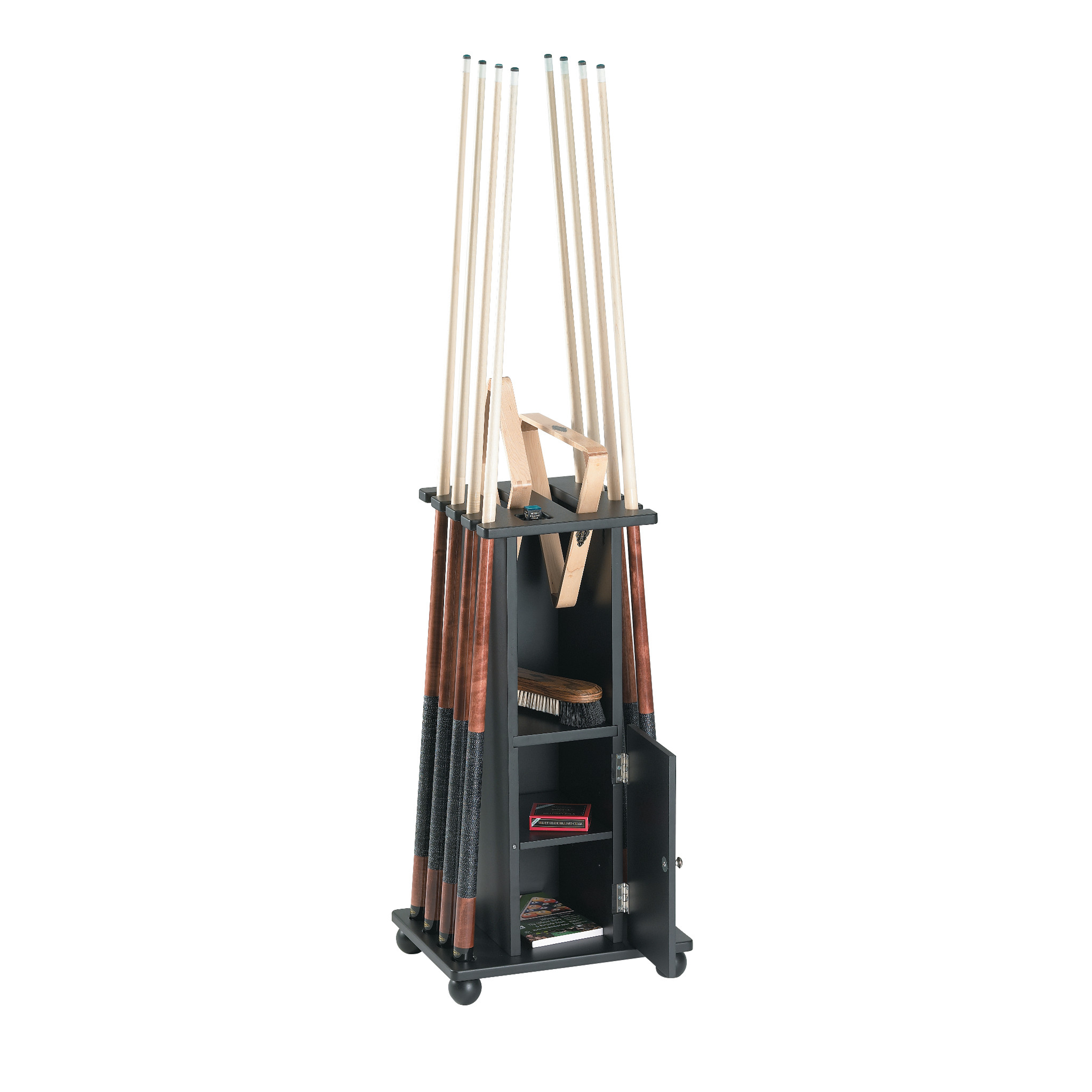 Brunswick Heritage Floor Cue Rack (Various Finish)-Pool Cue Racks & Holders-Brunswick-Rustic Dark Brown-Game Room Shop