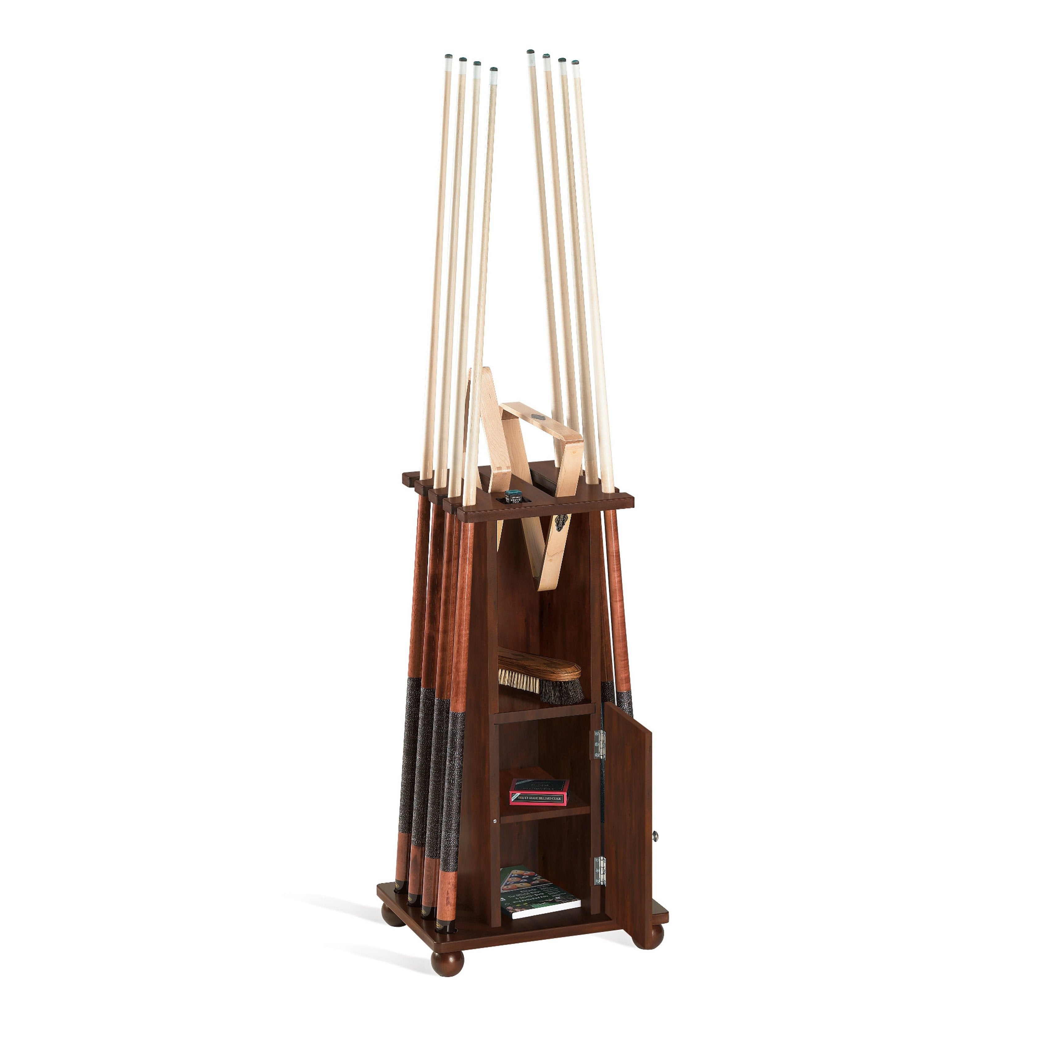 Brunswick Heritage Floor Cue Rack (Various Finish)-Pool Cue Racks & Holders-Brunswick-Rustic Dark Brown-Game Room Shop