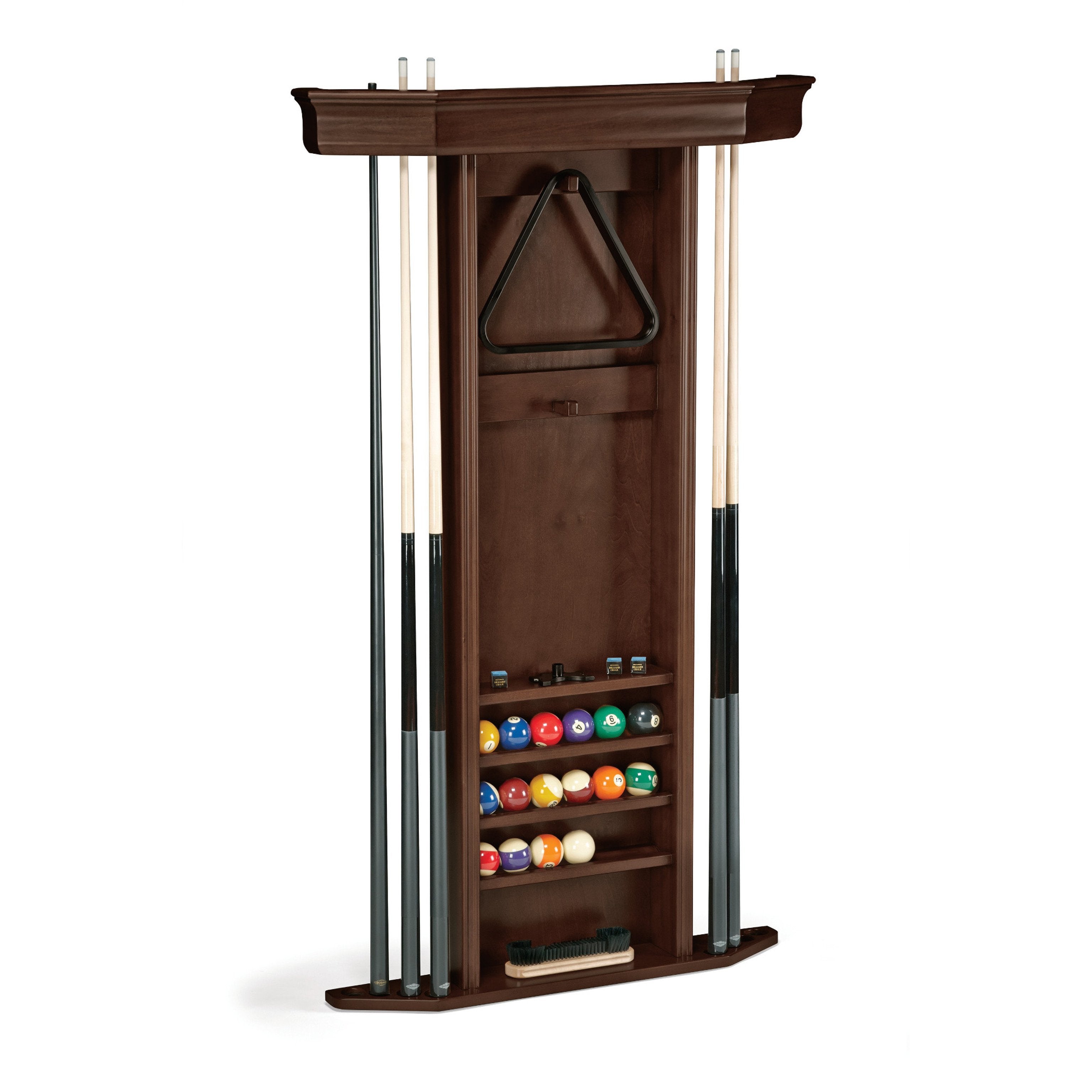 Brunswick Heritage Wall Cue Rack (Various Finish)-Pool Cue Racks & Holders-Brunswick-Espresso-Game Room Shop