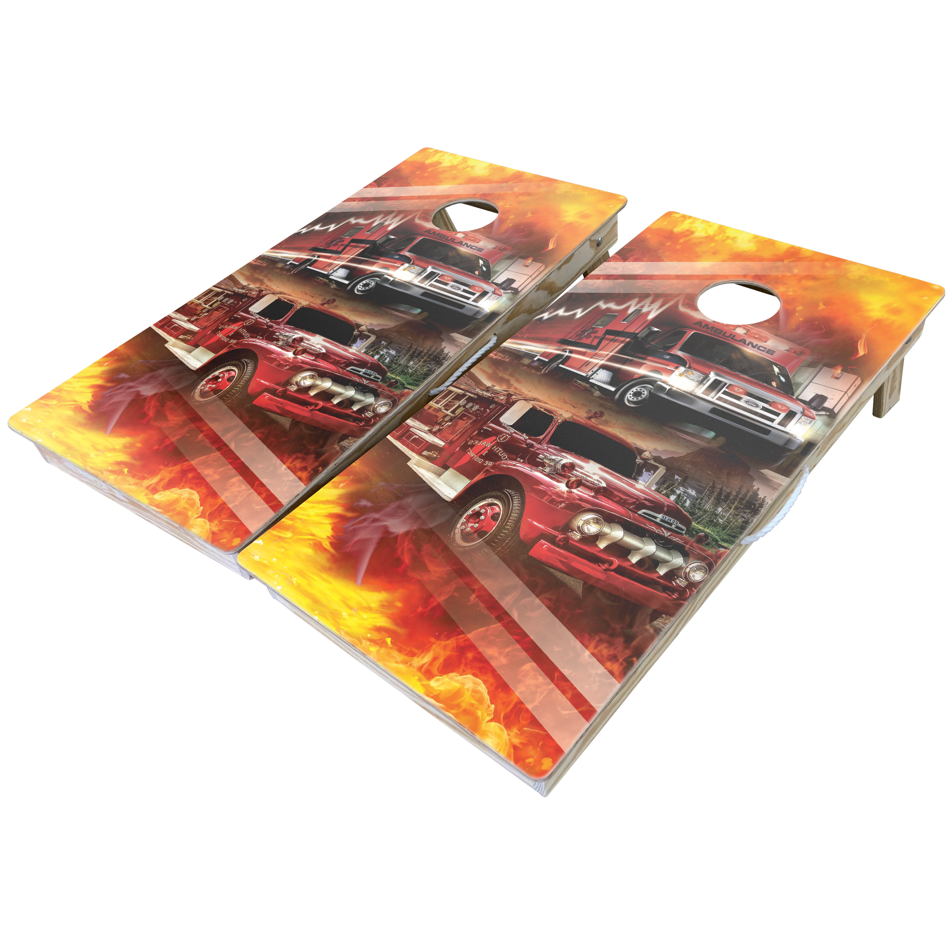 First Responders Theme Cornhole Boards-Cornhole-WGC-Standard Series-First Responders Unit-Game Room Shop