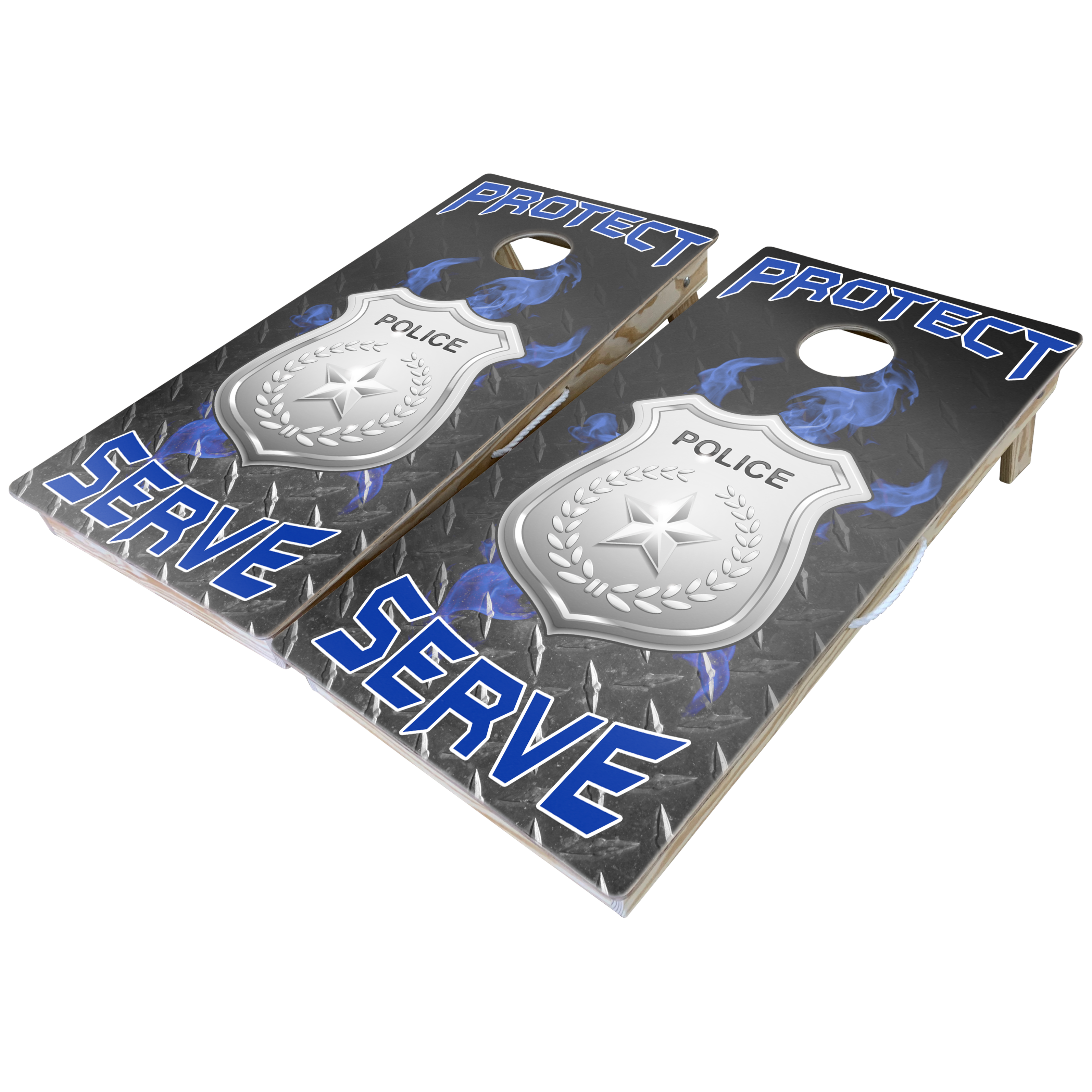 First Responders Theme Cornhole Boards-Cornhole-WGC-Standard Series-Protect and Serve-Game Room Shop