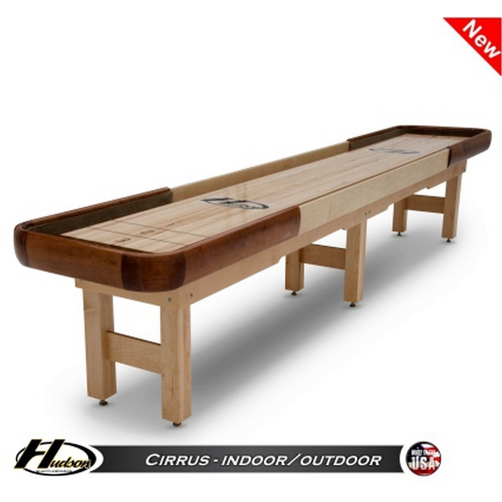 Hudson Cirrus Shuffleboard Table 9'-22' Indoor/Outdoor with Custom Wood Options - Game Room Shop