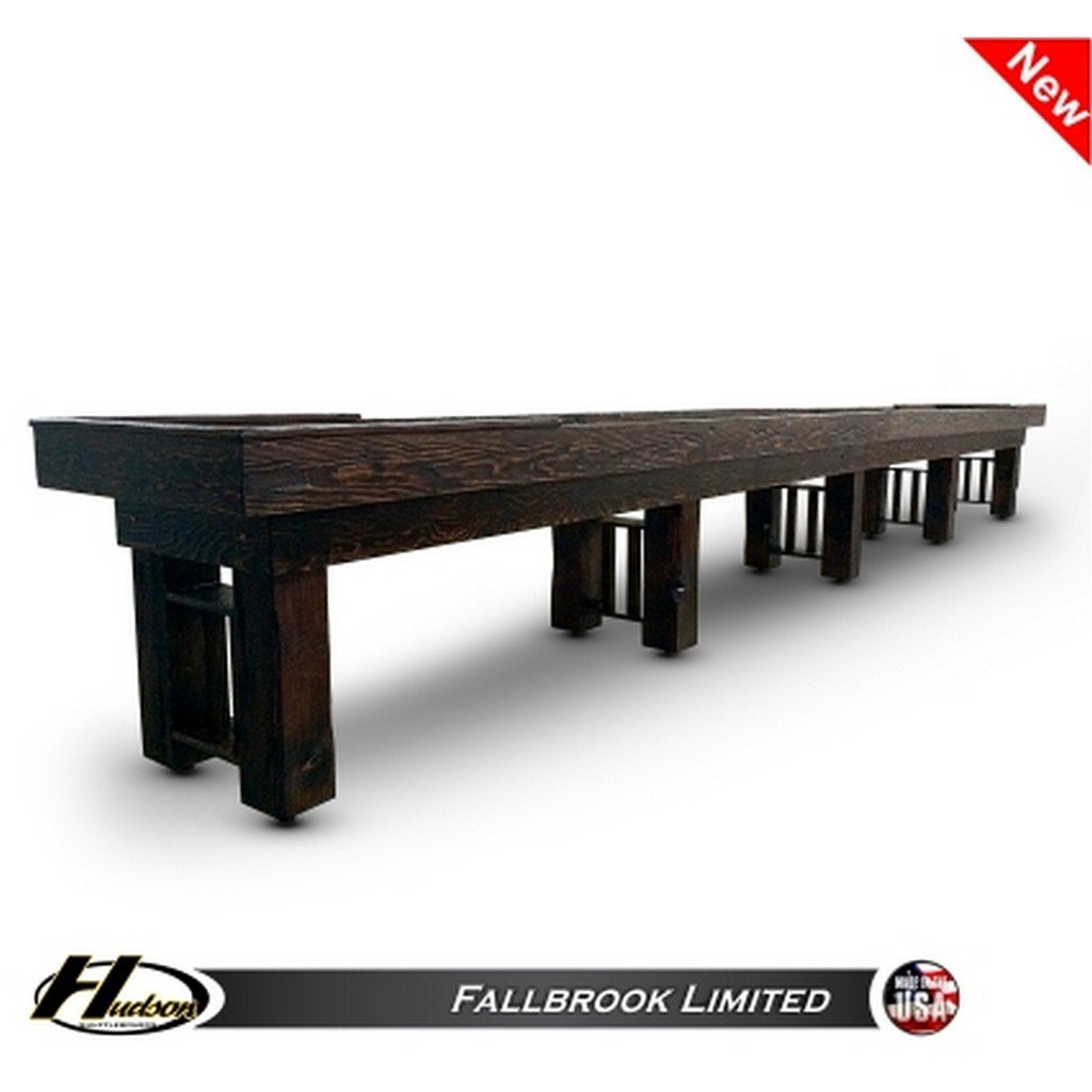 Hudson Fallbrook Shuffleboard Table 9'-22' Lengths with Custom Stain Options - Game Room Shop