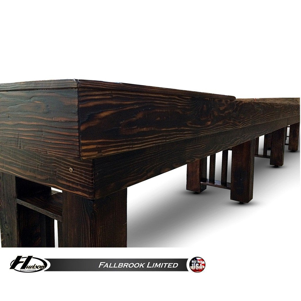 Hudson Fallbrook Shuffleboard Table 9'-22' Lengths with Custom Stain Options - Game Room Shop