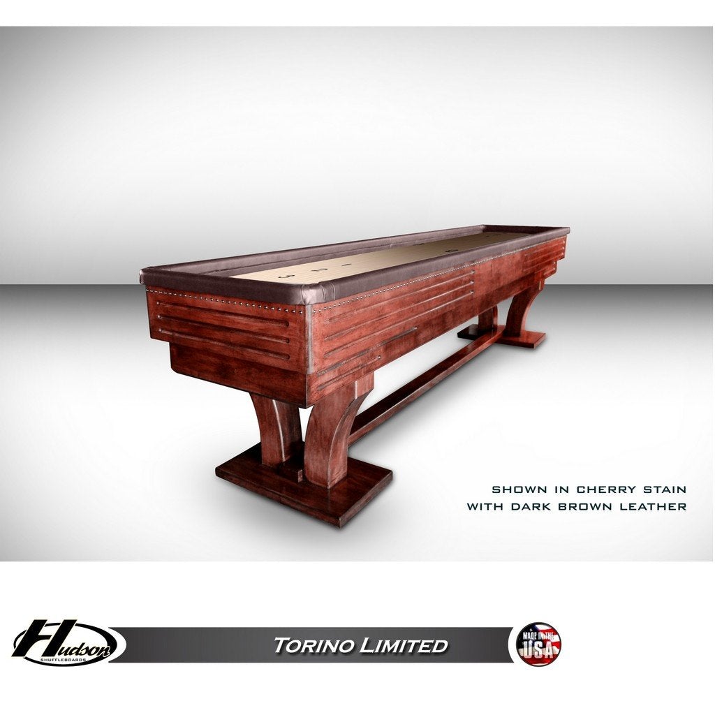 Hudson Torino Shuffleboard Table 9'-22' Lengths with Custom Stain Options - Game Room Shop