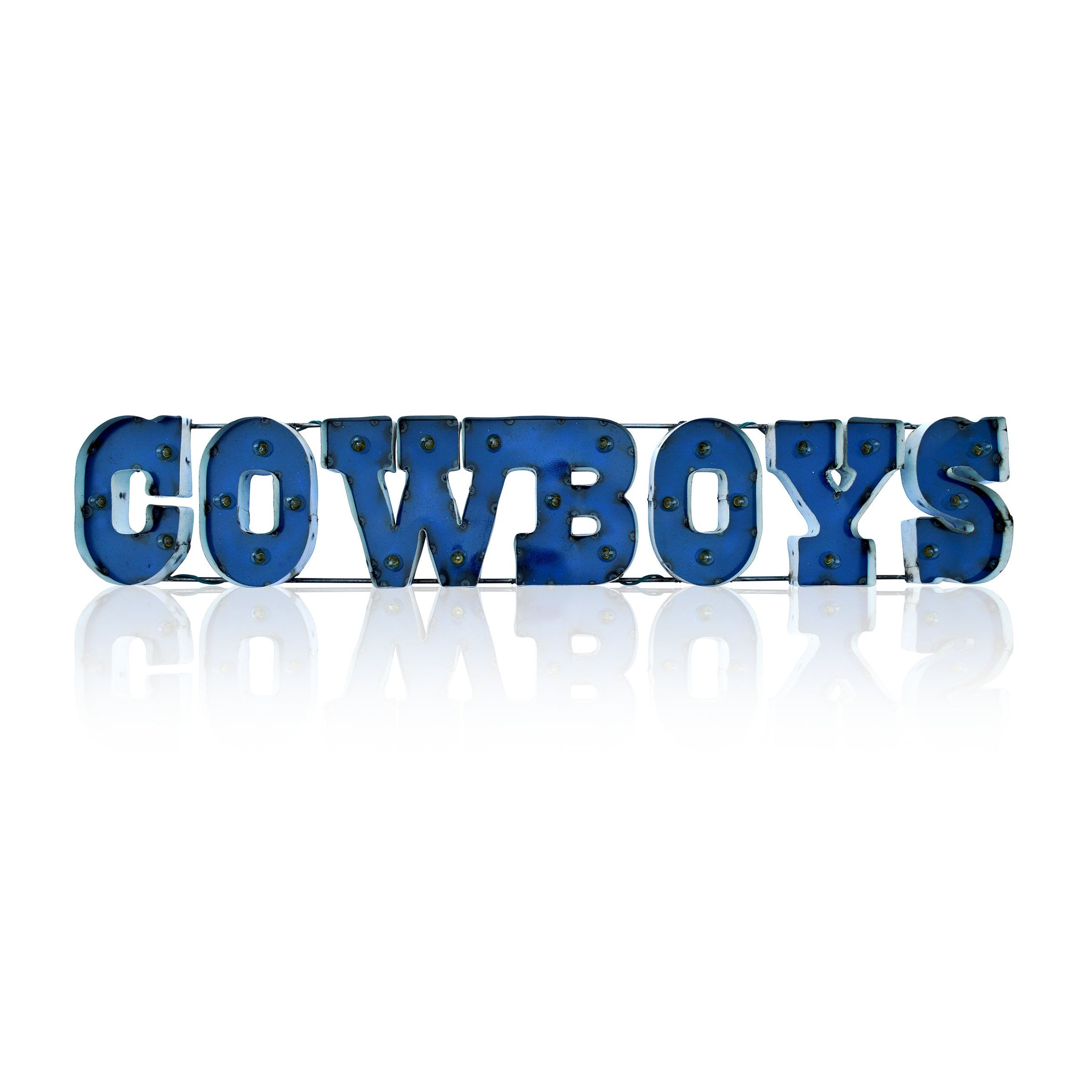 NFL Lighted Recycled Metal Sign (Various Teams)-Decor-Imperial-DALLAS COWBOYS-Team-Game Room Shop