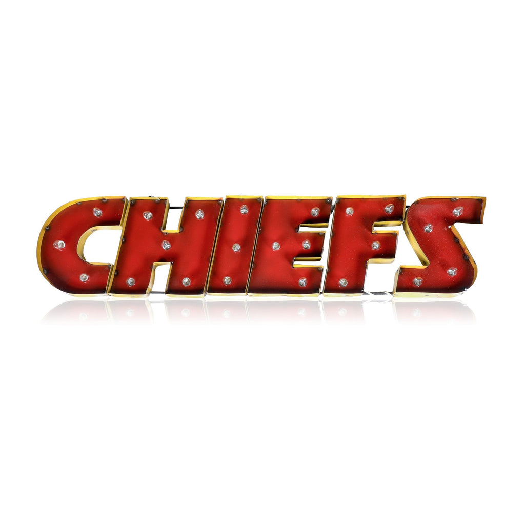 Imperial Kansas City Chiefs 16'' x 48'' Team Name Glass Wall Art