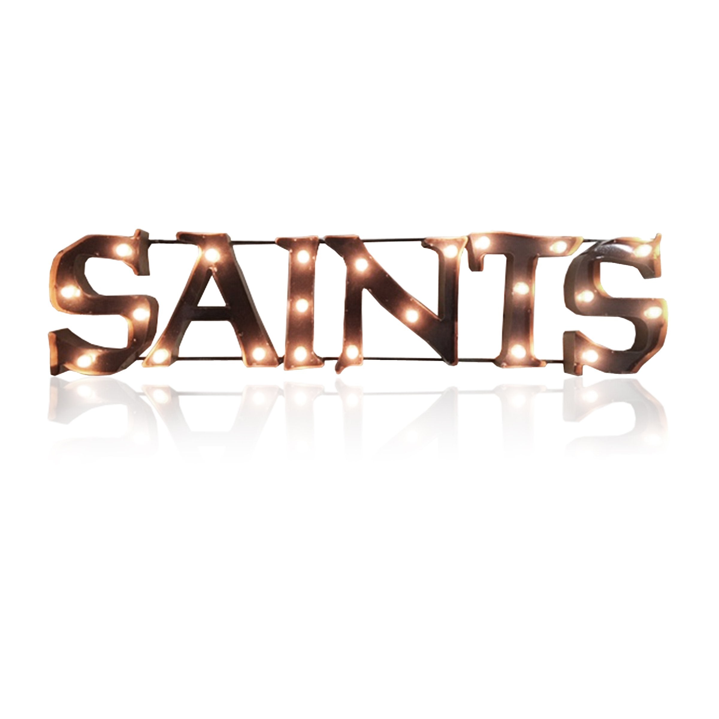 NFL Lighted Recycled Metal Sign (Various Teams)-Decor-Imperial-NEW ORLEANS SAINTS-Team-Game Room Shop