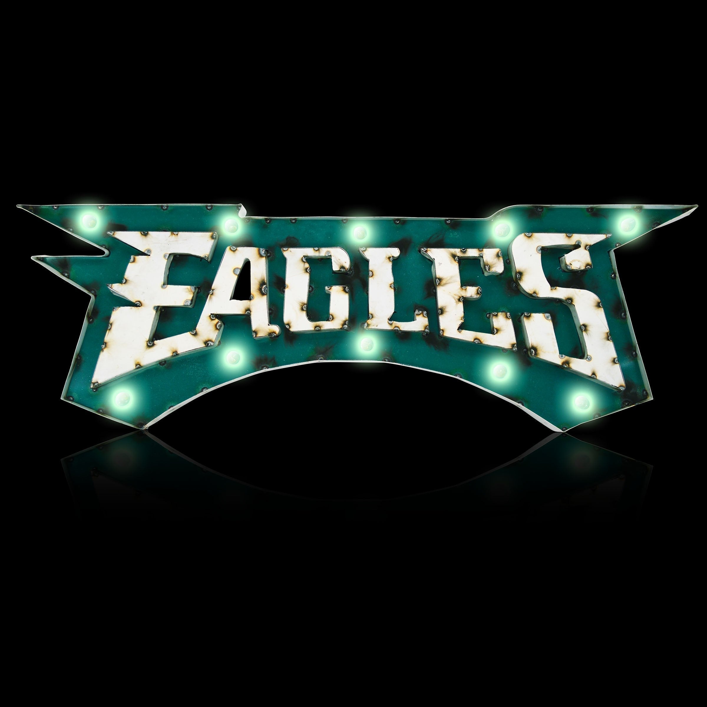 NFL Lighted Recycled Metal Sign (Various Teams)-Decor-Imperial-PHILADELPHIA EAGLES-Team-Game Room Shop