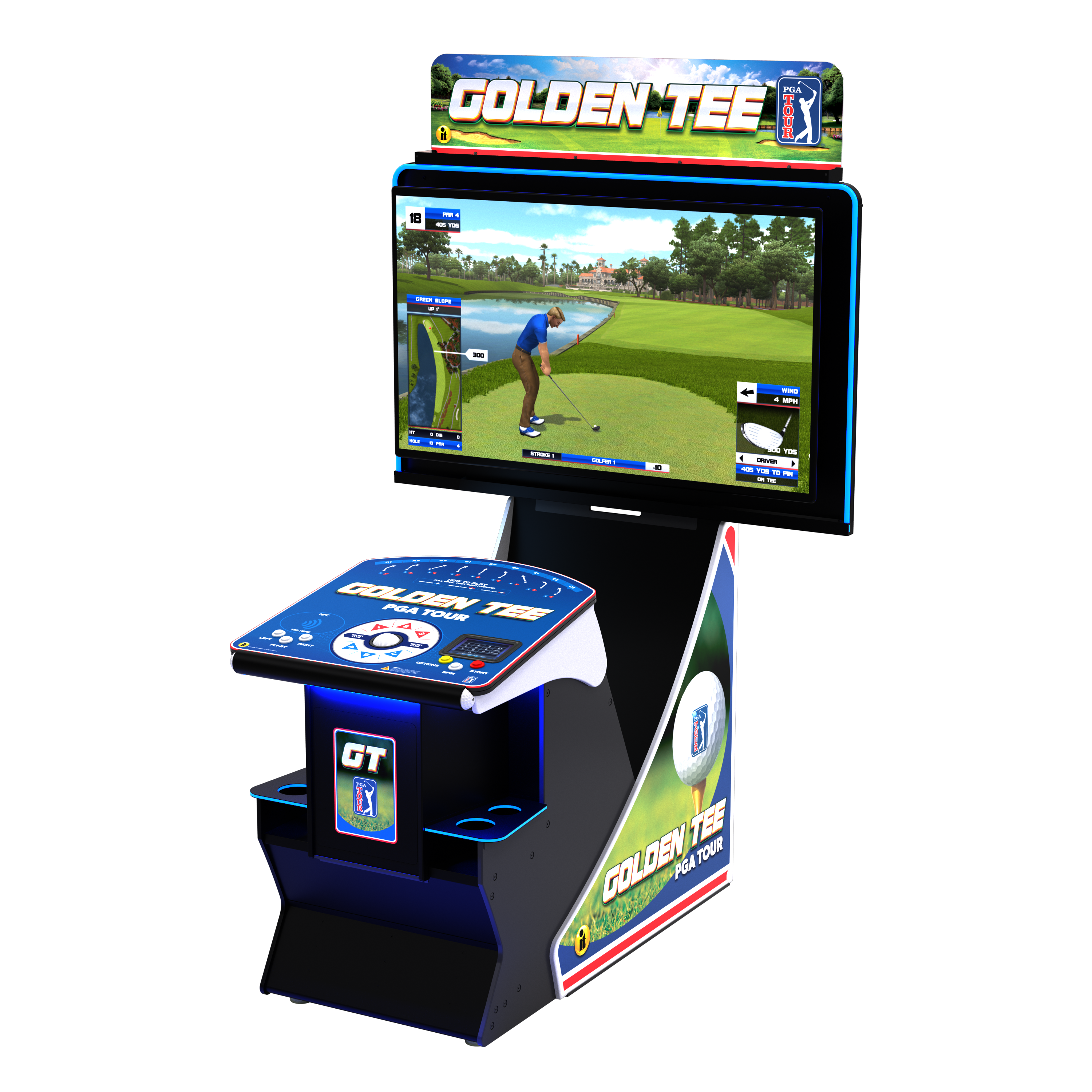 Incredible Technologies Golden Tee PGA TOUR Home Edition-Arcade Games-Incredible Technologies-Deluxe-Titled View-Game Room Shop