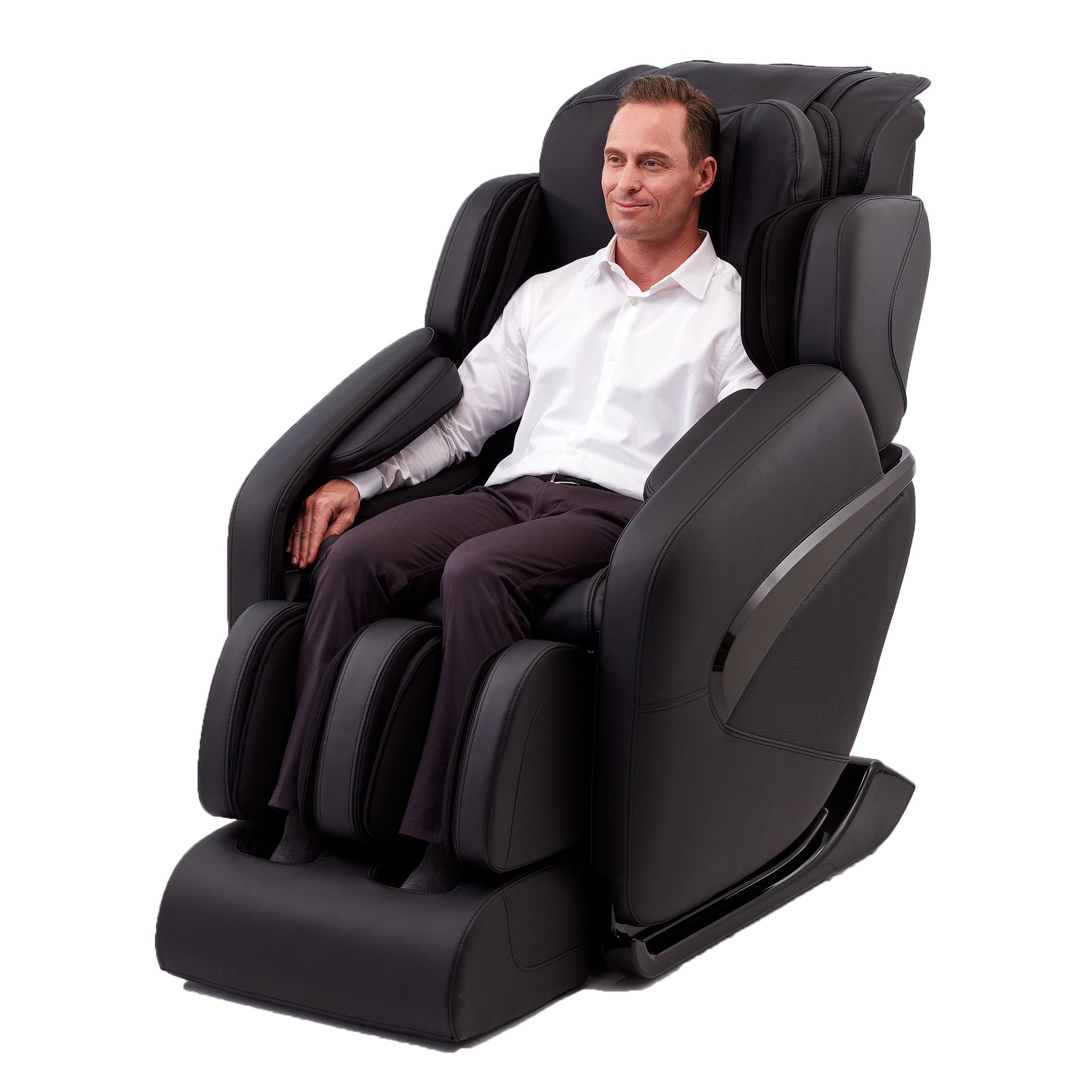 Inner Balance Jin L Track Massage Chair-Massage Chairs-Synca-Johnson Wellness-Black-Game Room Shop