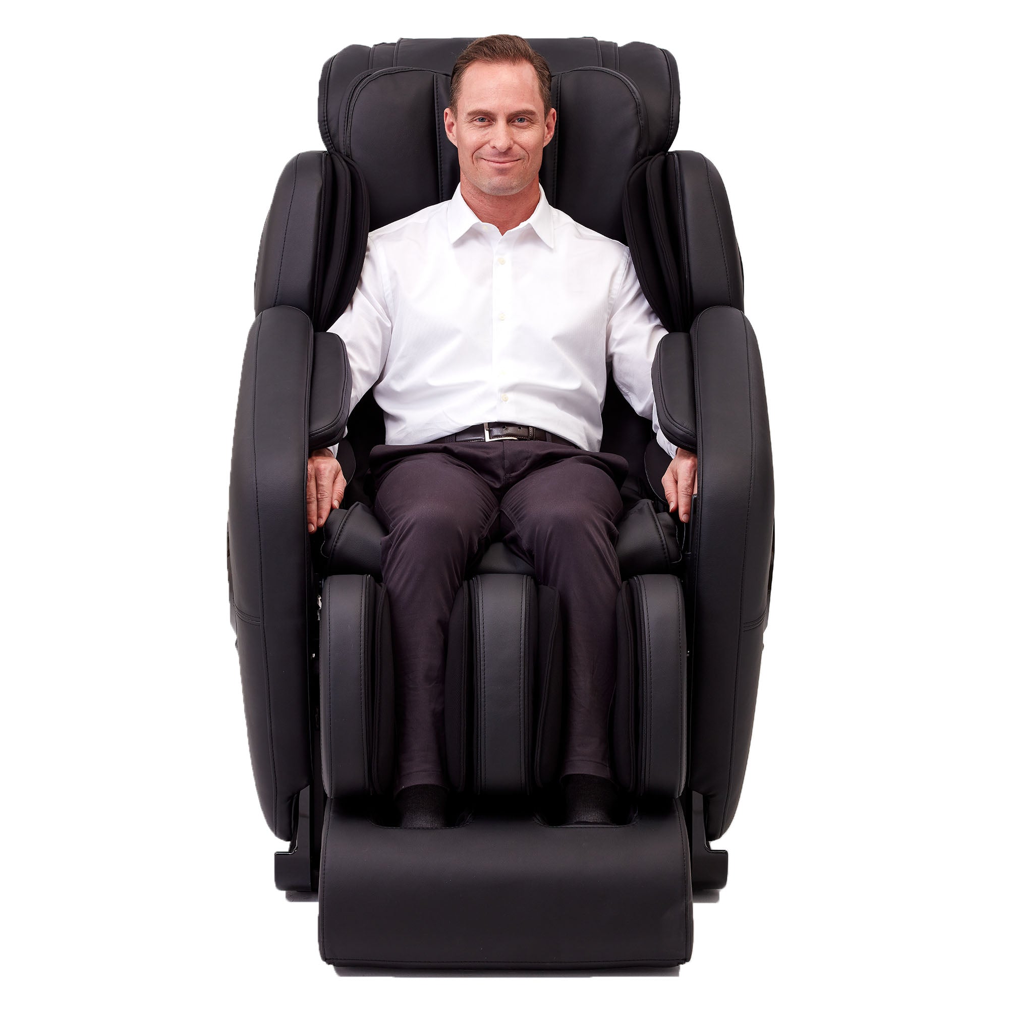 Inner Balance Jin L Track Massage Chair-Massage Chairs-Synca-Johnson Wellness-Black-Game Room Shop