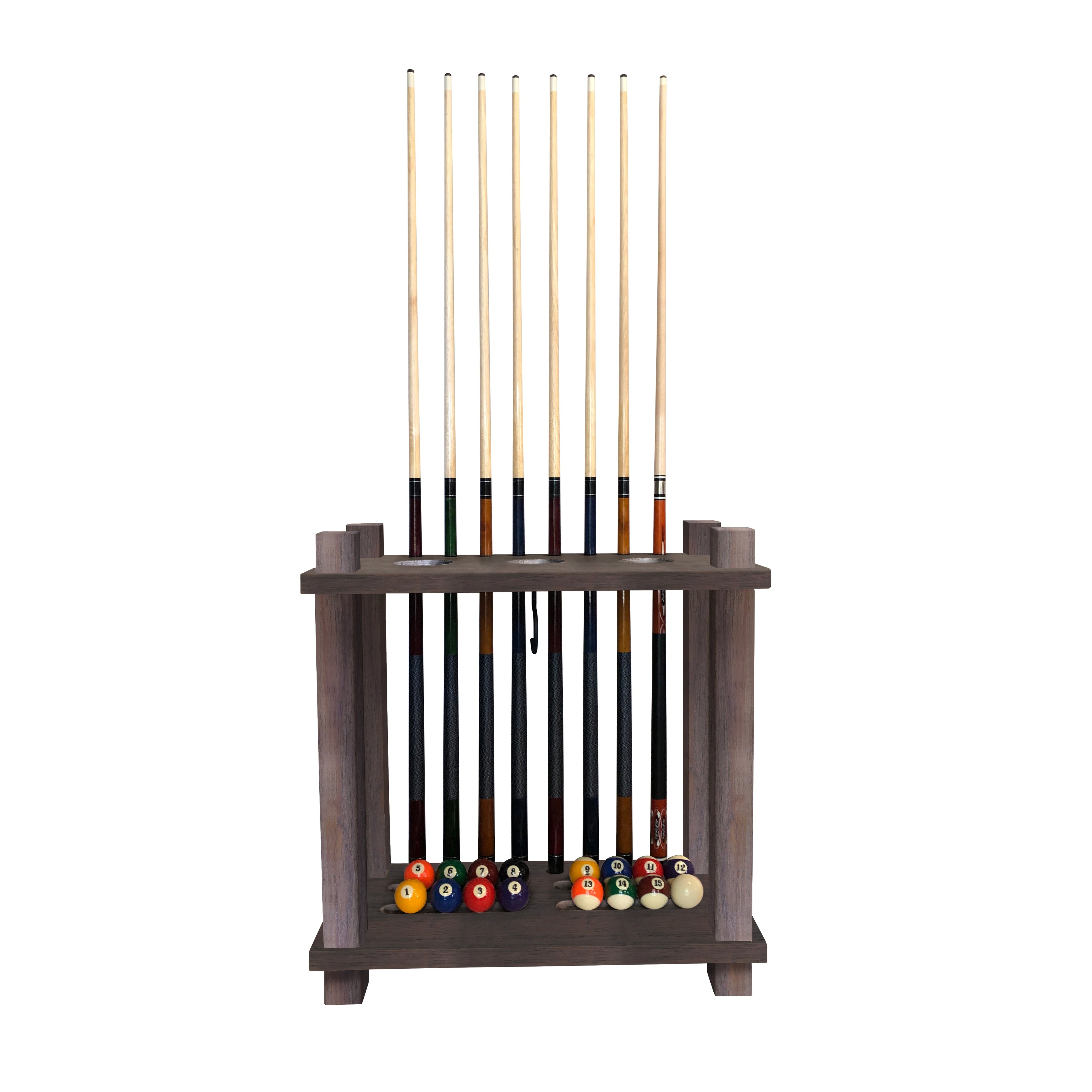 Playcraft Premium Hardwood Billiard Floor Rack-Billiard Cue Racks-Playcraft-River Rock-Game Room Shop