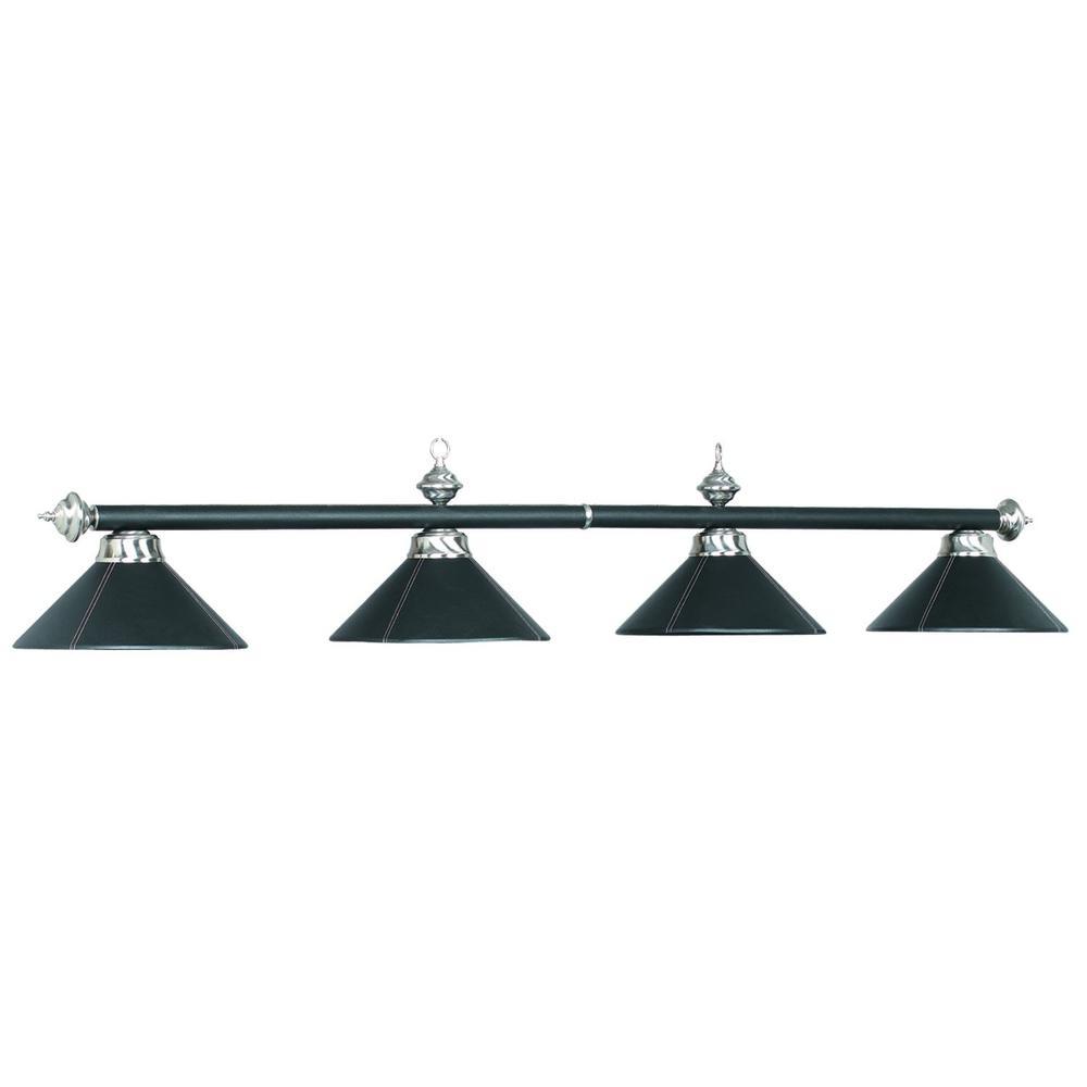 RAM Game Room 4 Lt - 54" Billiard Light - Leather/Black - Game Room Shop