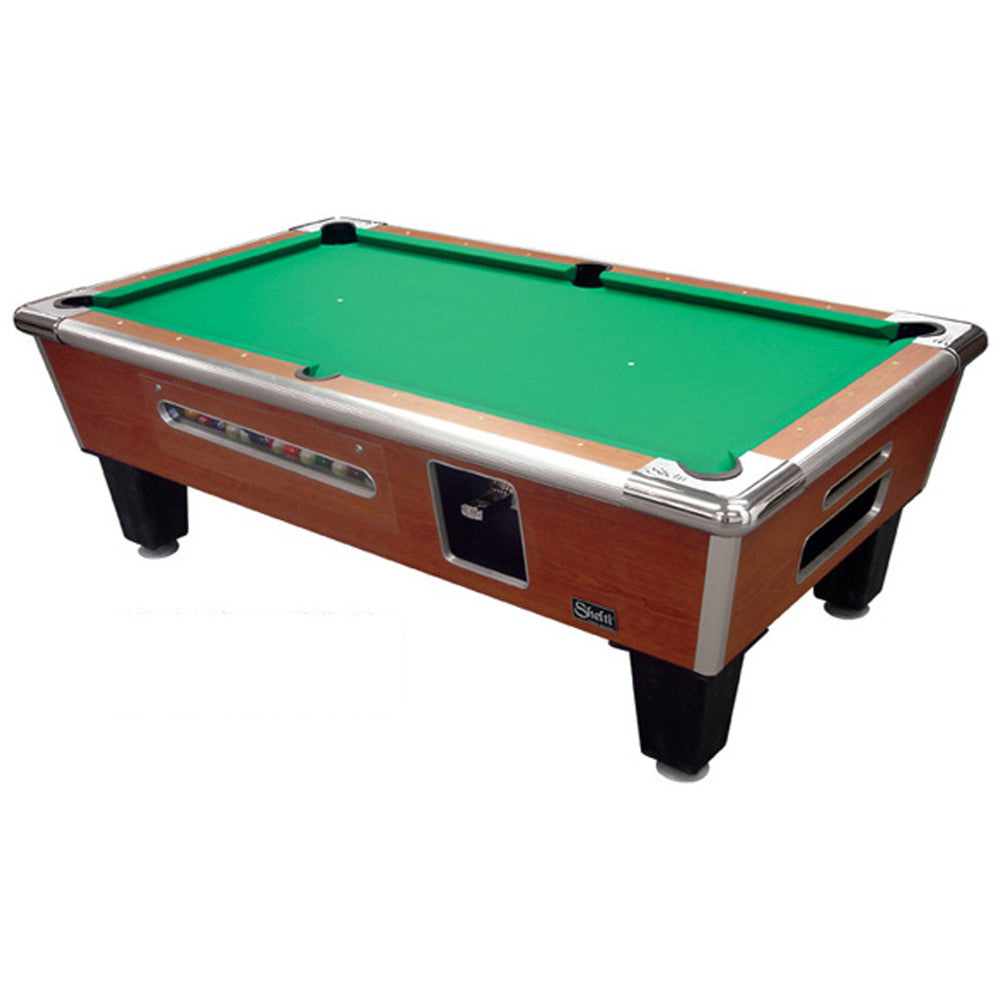 Shelti Bayside Pool Table - Dollar Bill Acceptor-Pool Table-Shelti-Sovereign Cherry-88" Length-Game Room Shop