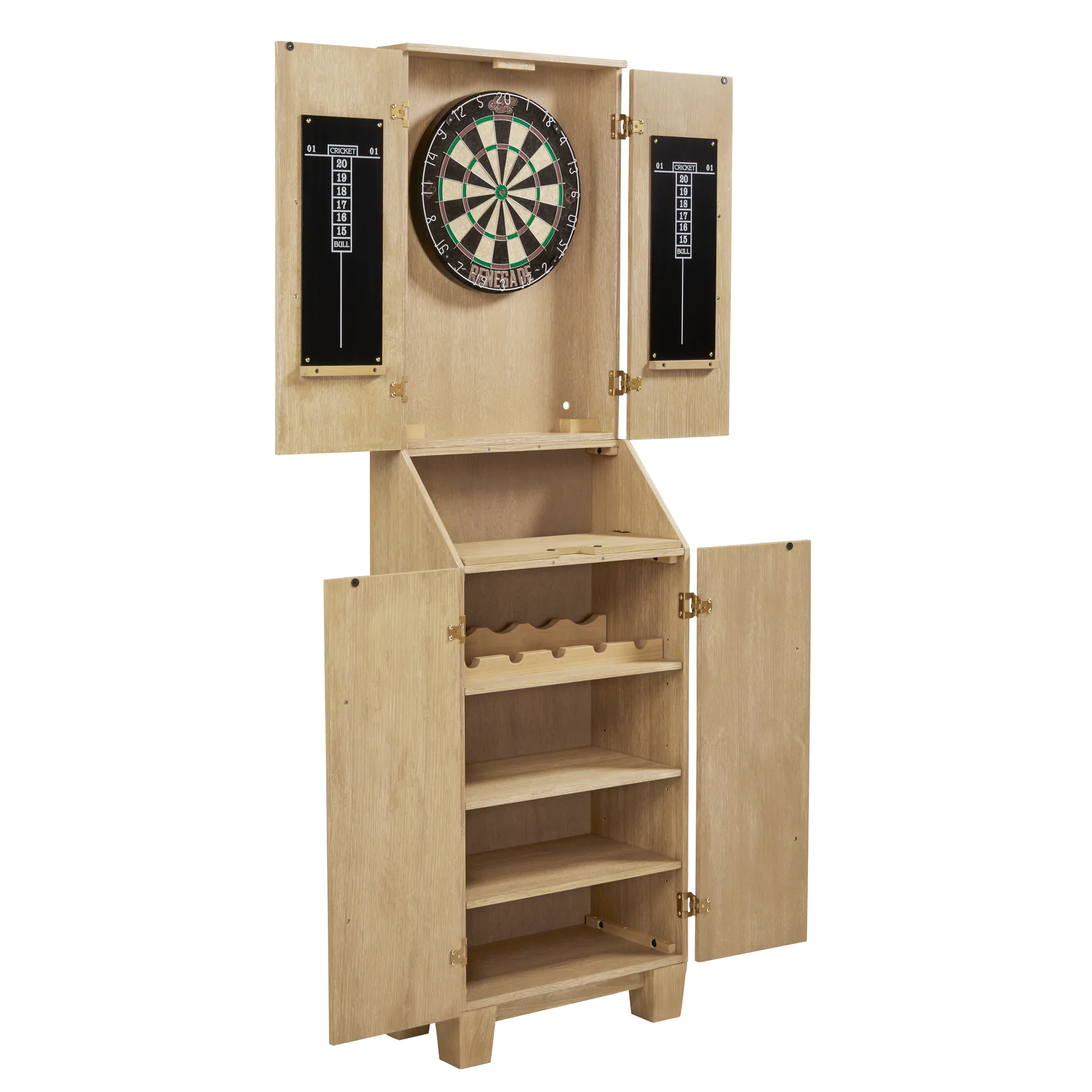 Port Royal Dartboard Cabinet, White Oak