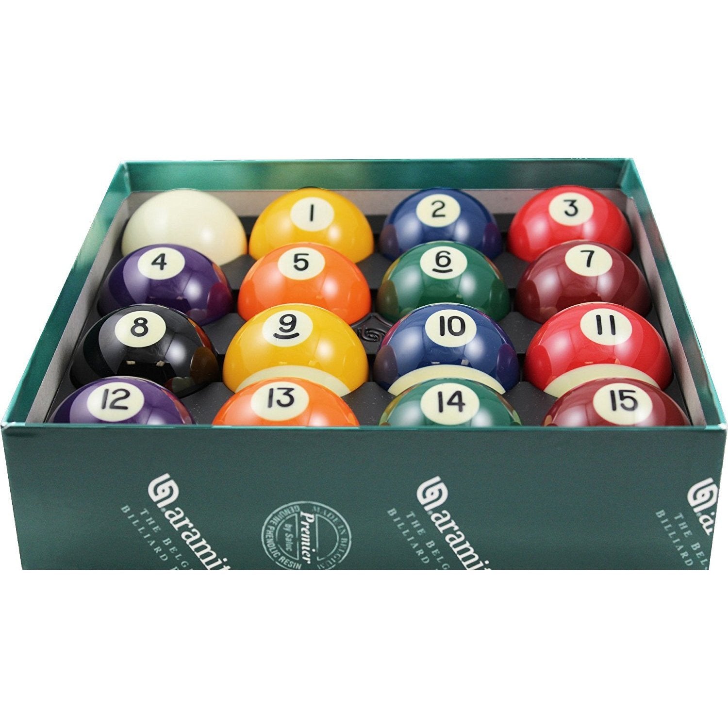 Aramith 2-1/4 Regulation Size Premier Billiard Pool Balls, 16 Ball Set - Game Room Shop