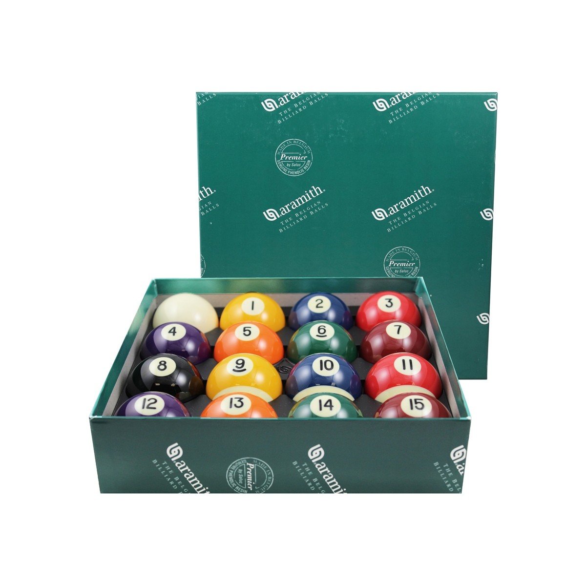 Aramith 2-1/4 Regulation Size Premier Billiard Pool Balls, 16 Ball Set - Game Room Shop