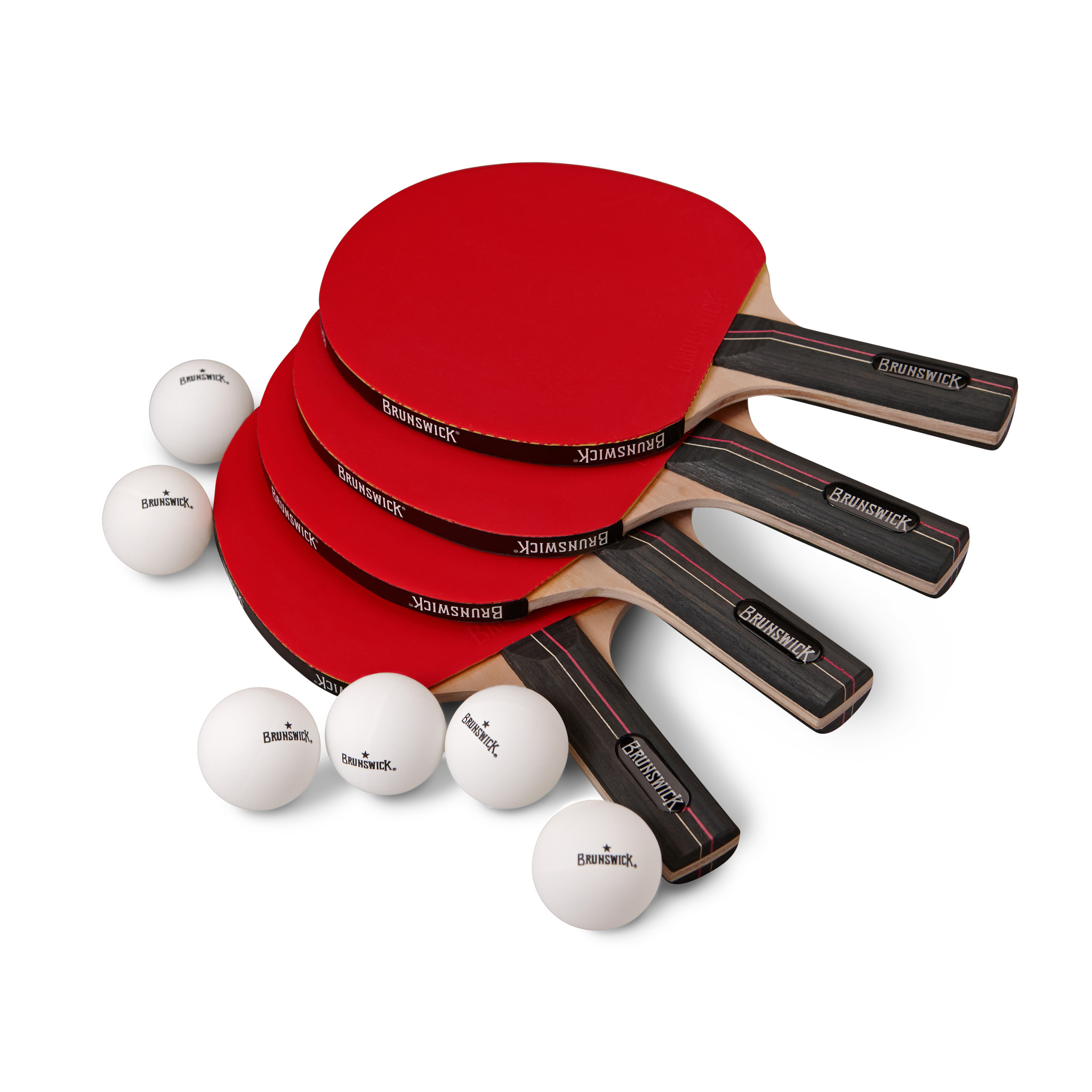 Brunswick Table Tennis 4pcs Paddle and Ball Set-Accessories-Brunswick-Game Room Shop