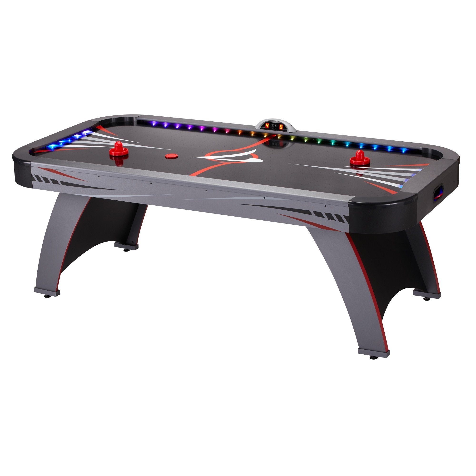 Fat Cat Volt LED Light-Up Grey 7 FT Air Hockey Table - Game Room Shop