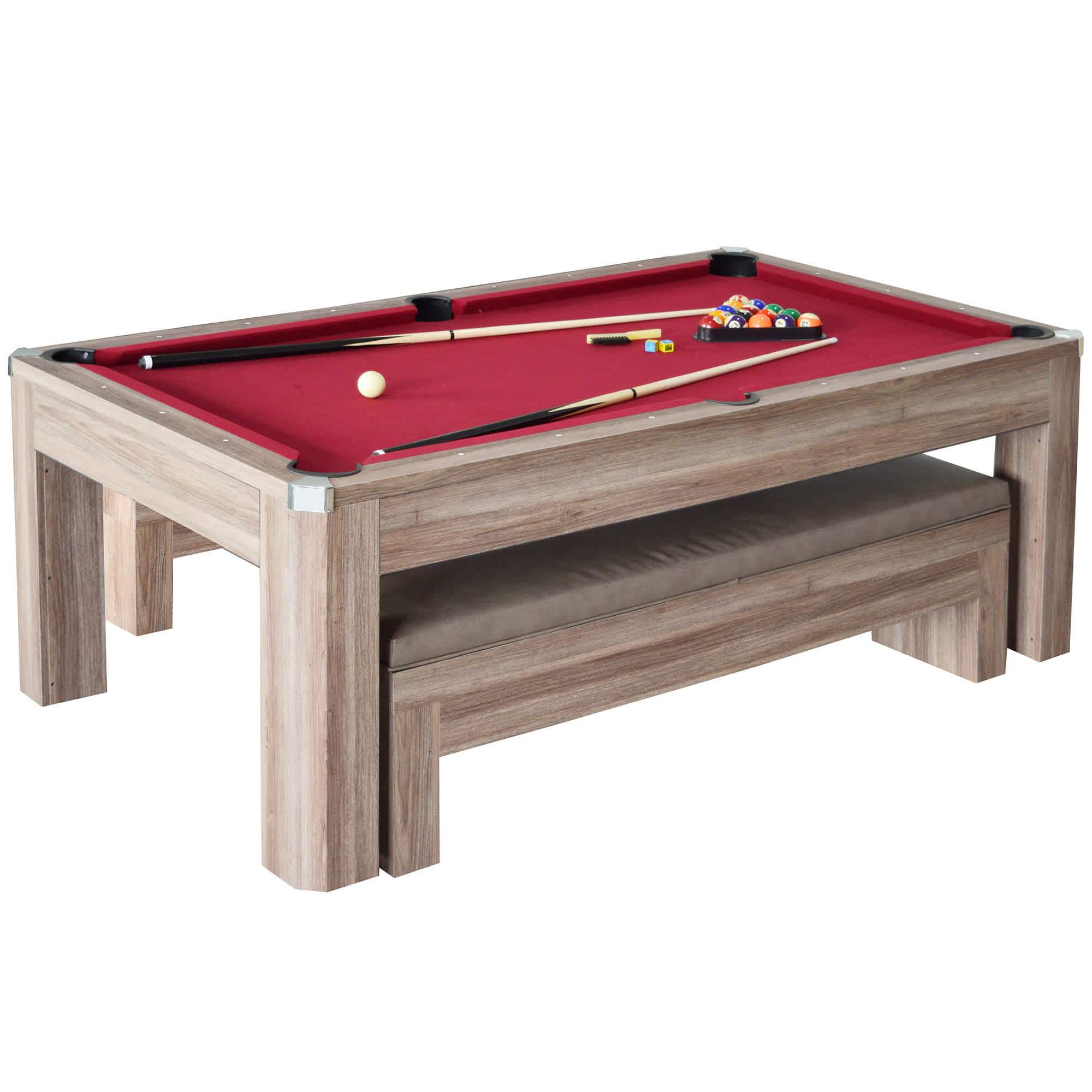 Hathaway Carmelli Newport 7-ft Pool Table Combo Set with Benches-Multi-Game Tables-Hathaway Games-Game Room Shop