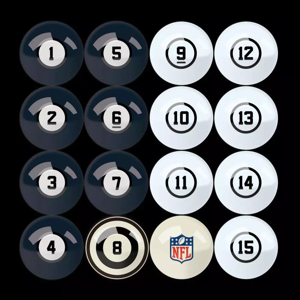 Chicago Bears Billiard Balls With Numbers For Sale