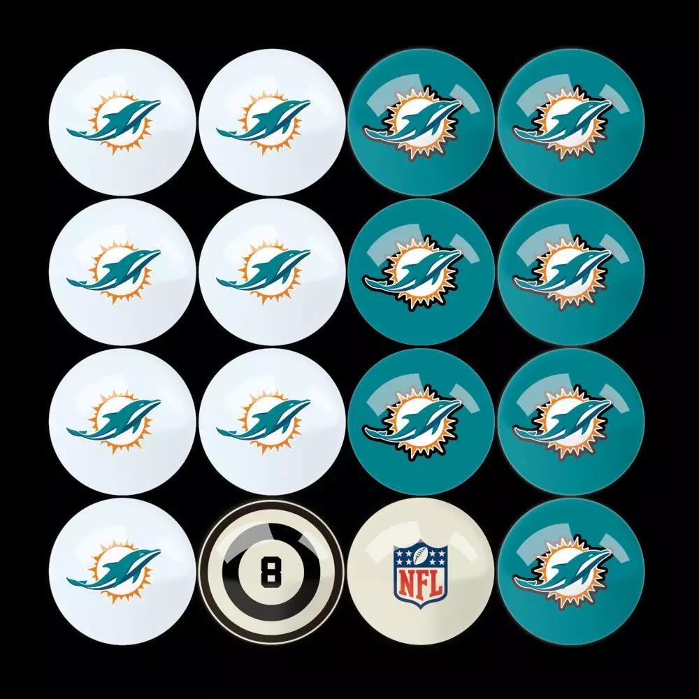 Miami Dolphins Imperial Billiard Ball Set with Numbers