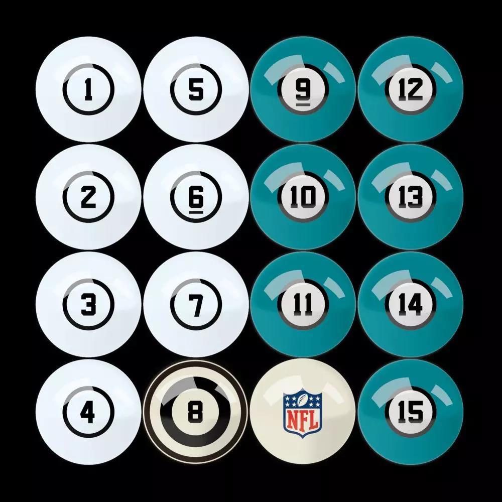 IMPERIAL Miami Dolphins Billiard Balls With Numbers IMP